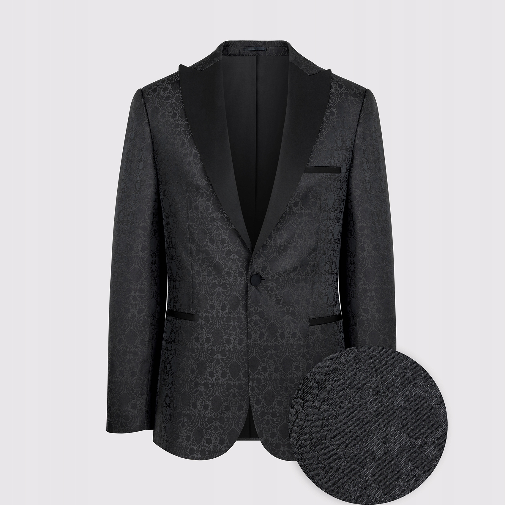 Žakárová černá sako pánská bunda Pako Lorente vel