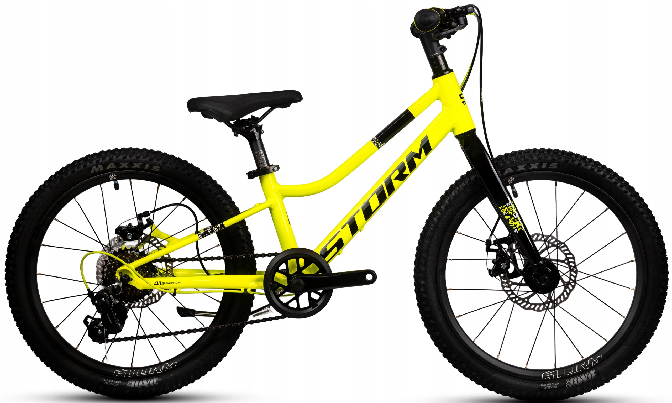Rower Młodzieżowy 20 Storm Rocky 2D rama 10 koło 20 żółty 1x7 2026
