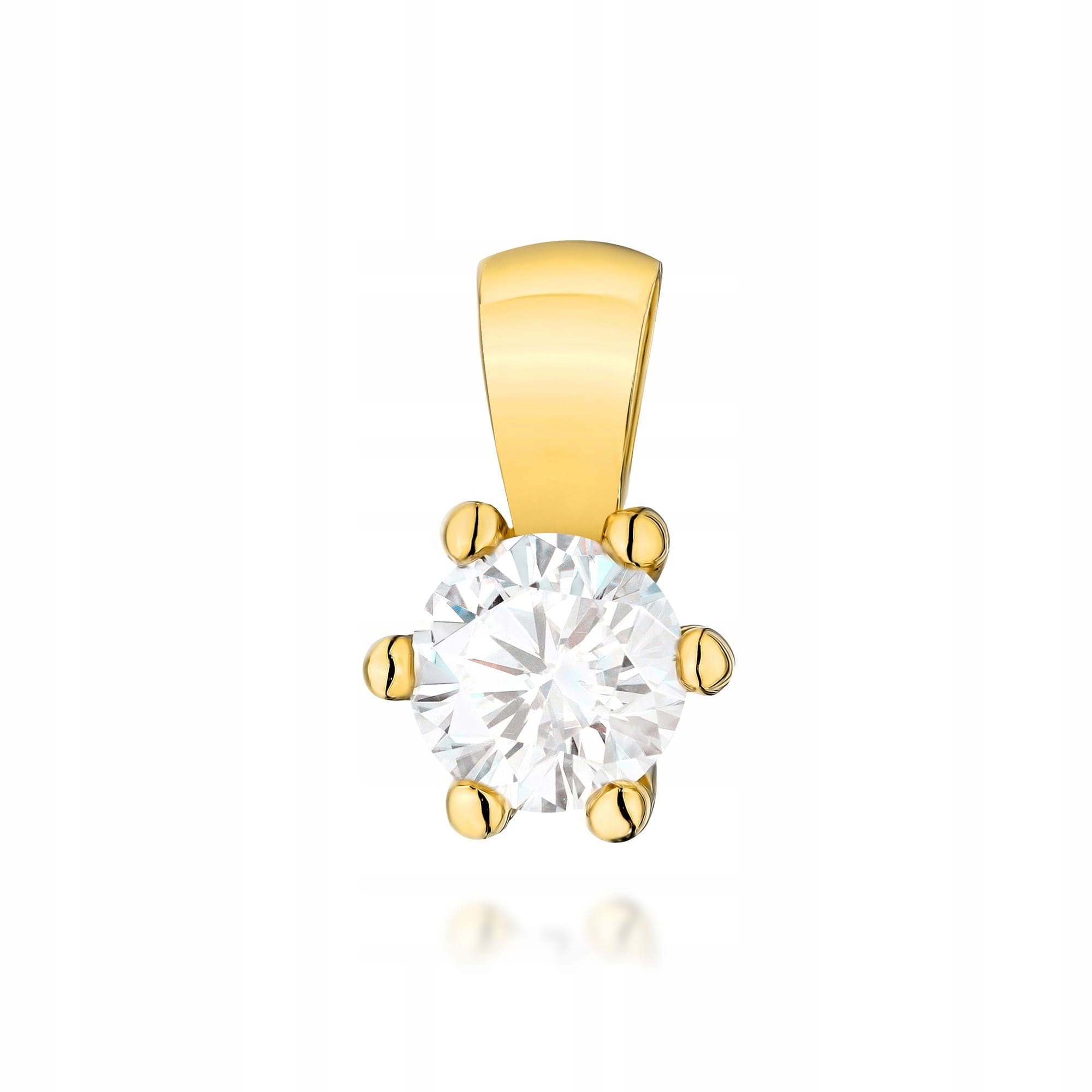 Zlatý přívěsek ryzost 585 brilianty 0,3 g velké bílé očko diamant Valentýn