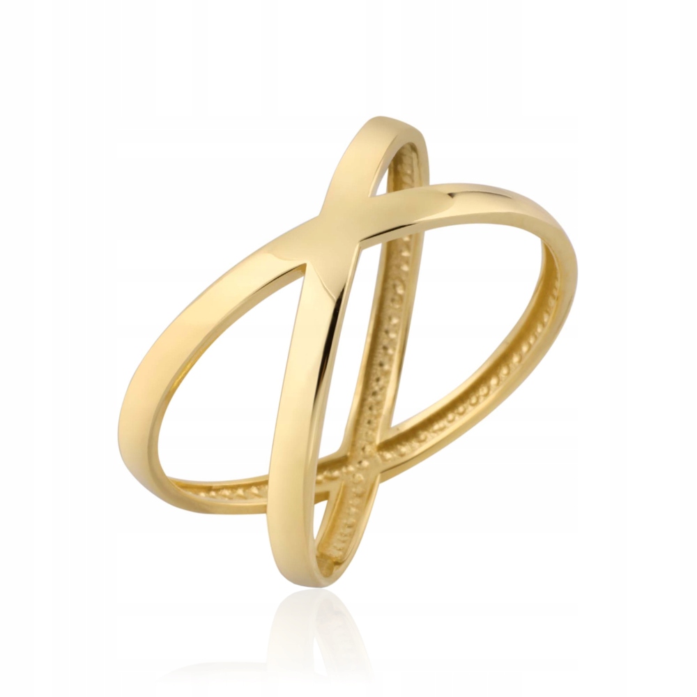 Moderní zlatý prstýnek 585 bez kamenů 15r na Valentýna 1,69 g