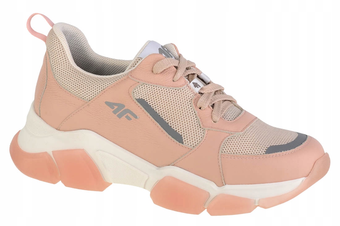4F Wmn's Casual (40) Boty Tenisky Dámské Kožené Růžové
