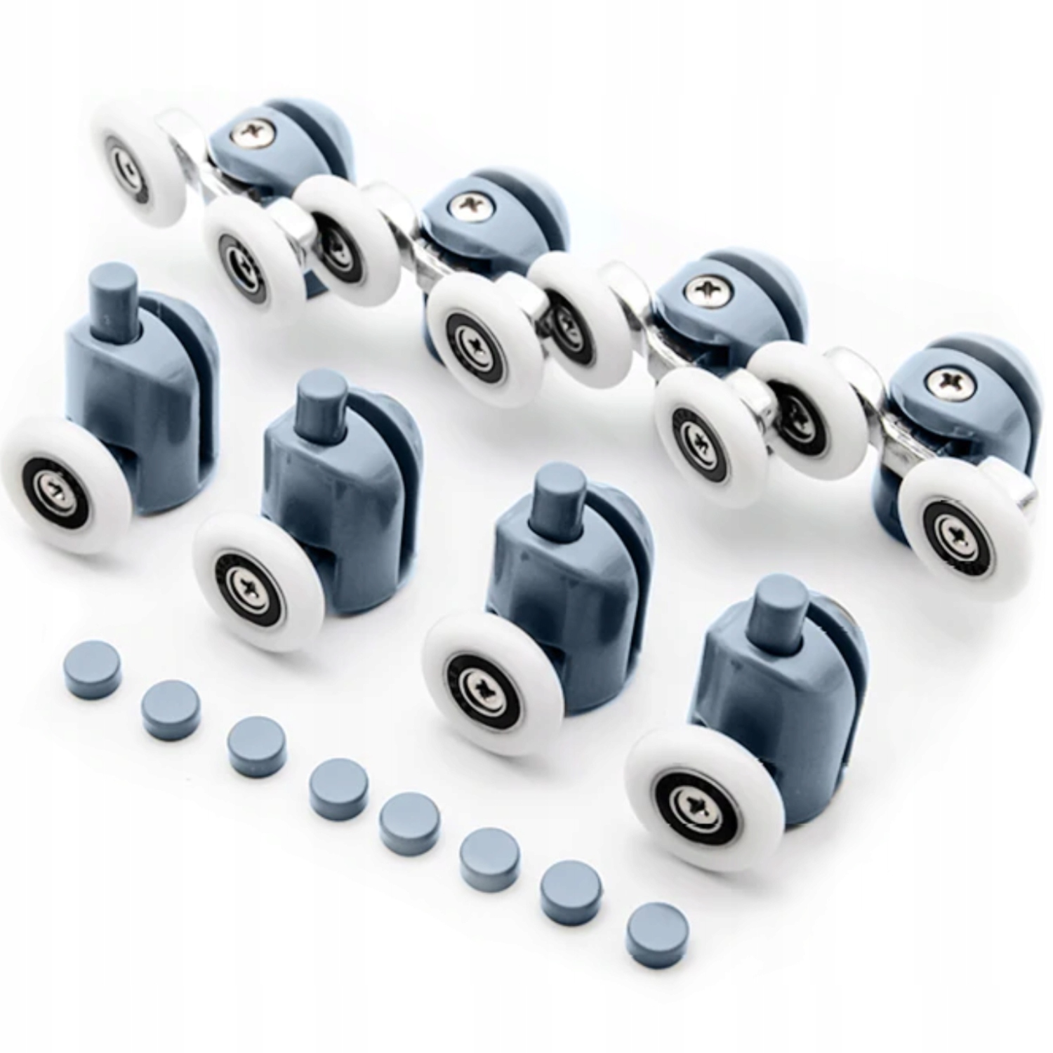 KOMPLET 8 ROLEK DO KABINY PRYSZNICOWEJ ROLKI KÓŁKA Średnica 23 mm