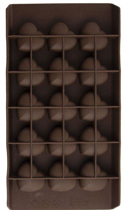 FOREMKA SILIKONOWA NA CZEKOLADKI PRALINKI LÓD 22x11cm OLDMAN SERCE FORMA Rodzaj inny