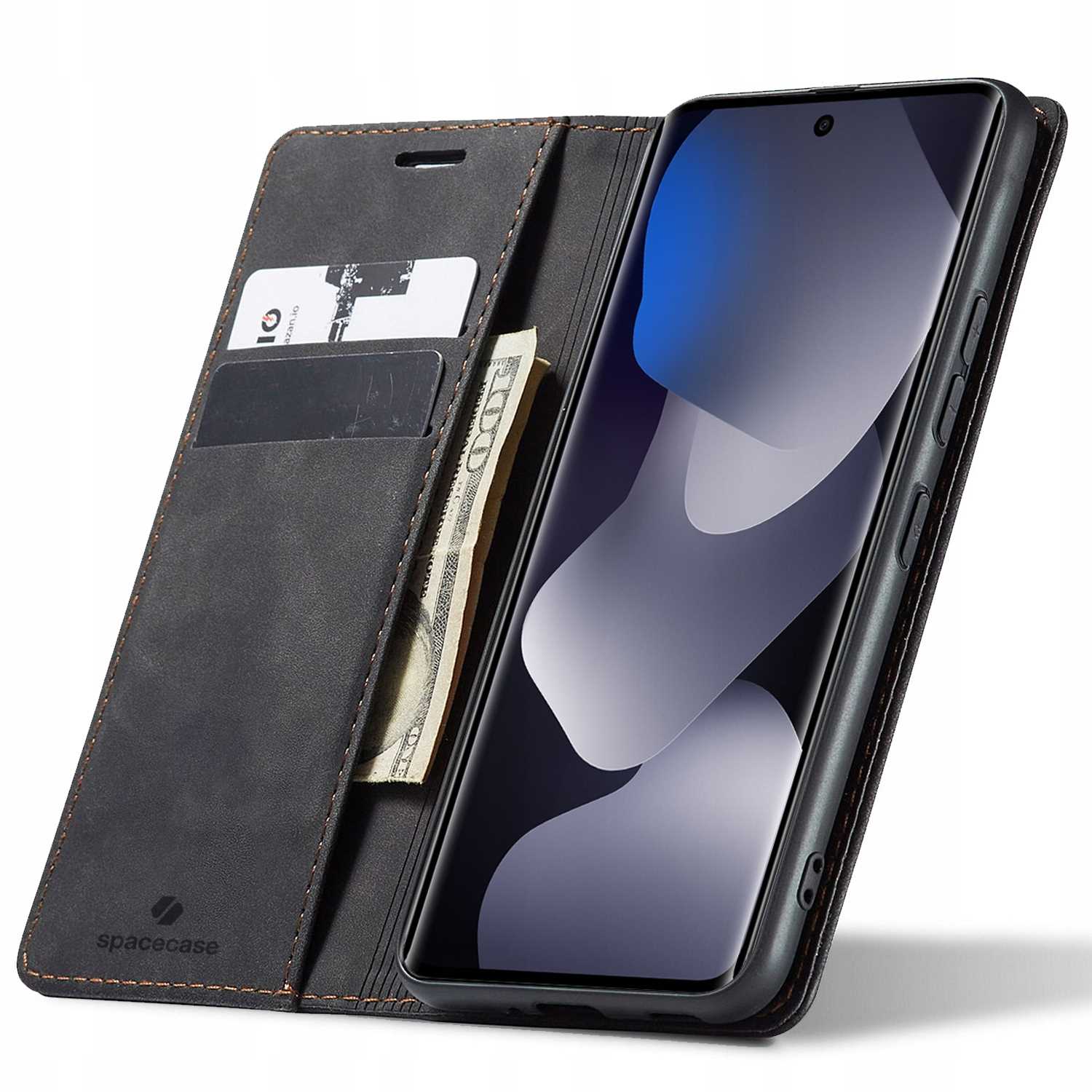 Spacecase Pouzdro/Kryt na telefon Wallet Poco M8/RM Note 15 4G/5G černé