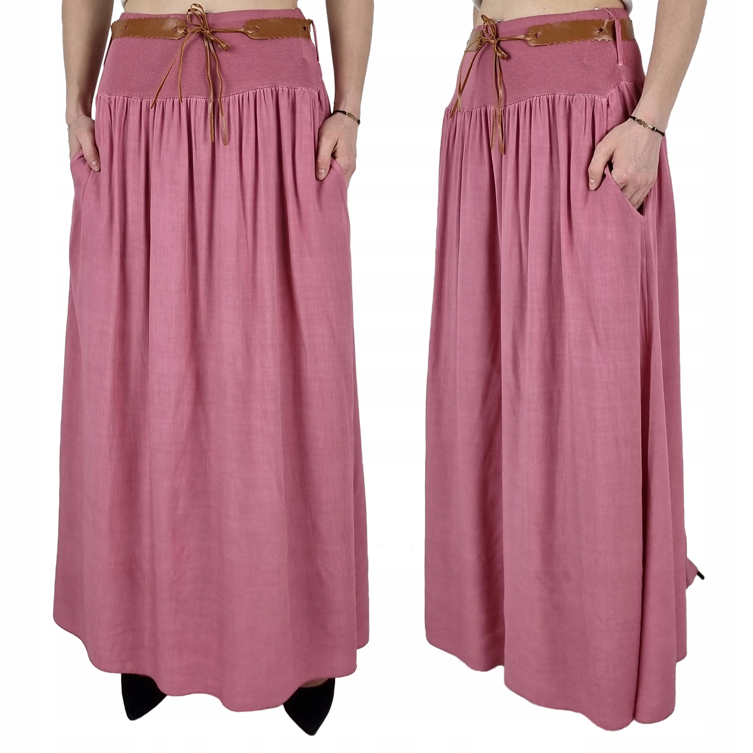 ZWIEWNA DŁUGA SPÓDNICA MAXI DO KOSTEK BOHO DAMSKA