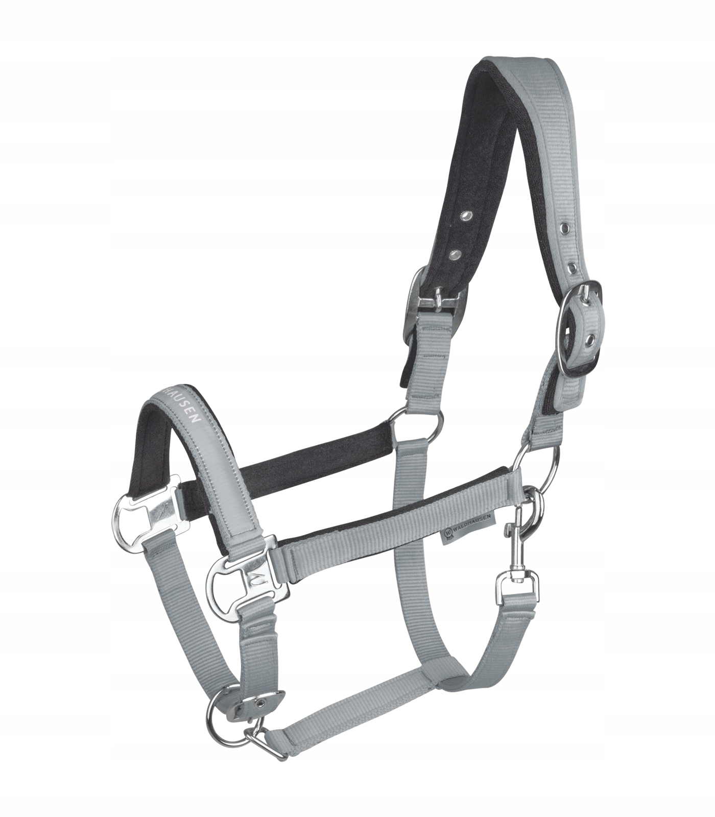 Kantar dla konia Waldhausen Athletic 26SS anatomiczny podszywany szary Cob