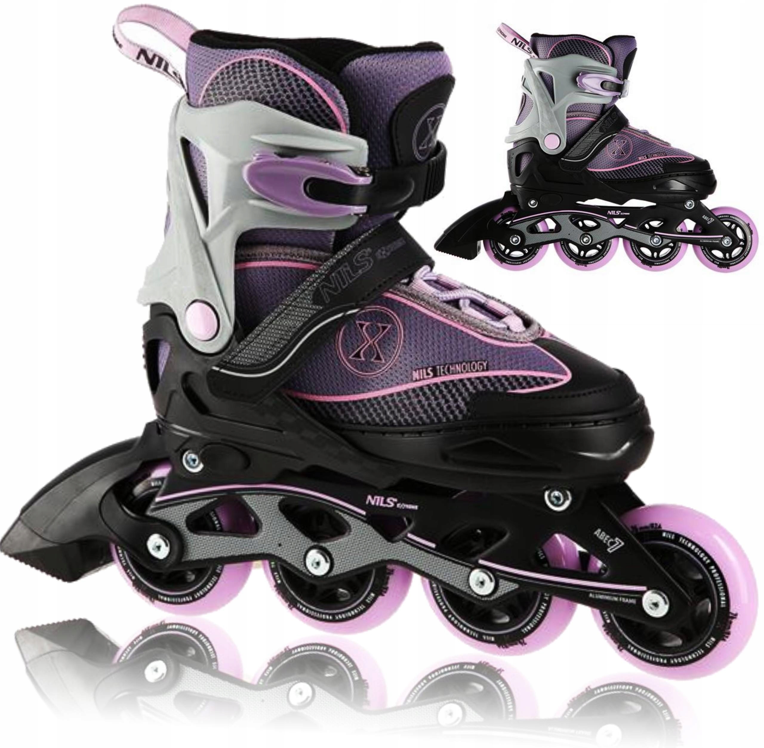 

Rolki Damskie Regulowane Kauczukowe Koła r.39-42