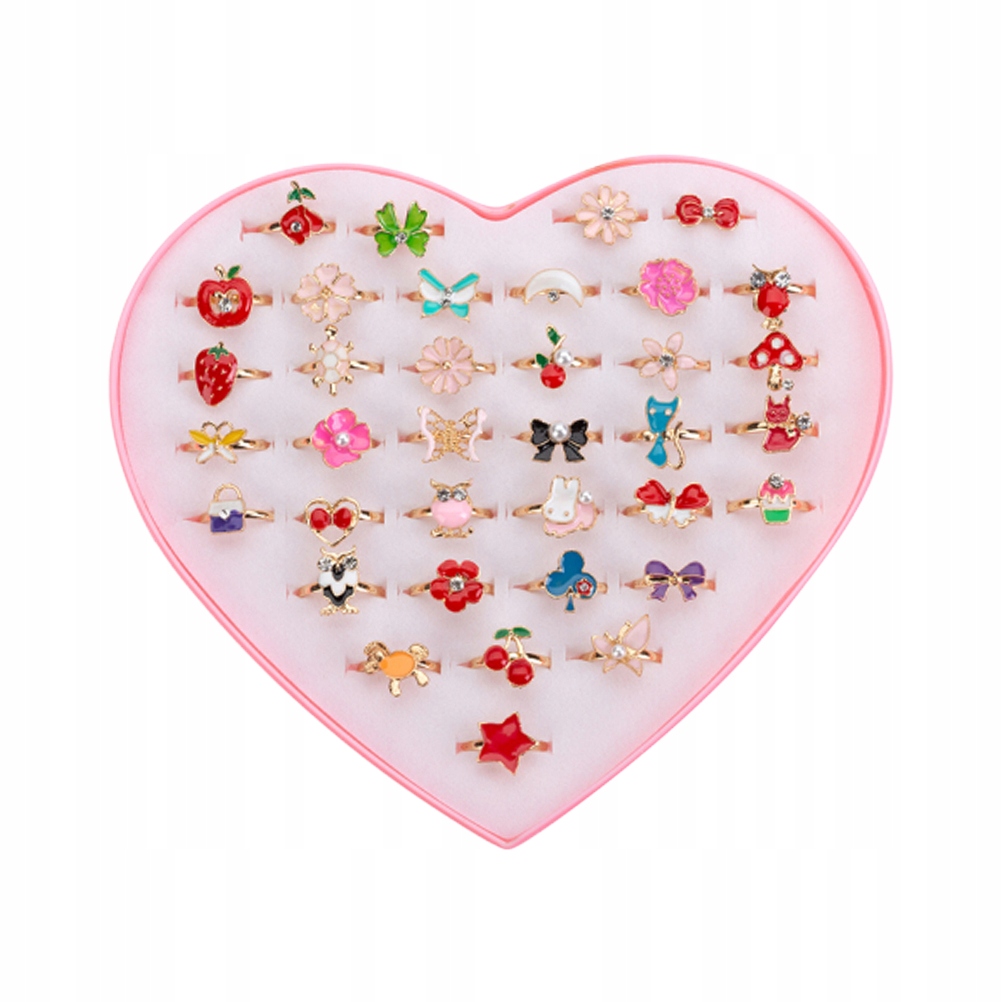 PIERŚCIONKI DLA DZIECI KARTONOWE DZIEWCZYNY PALCE