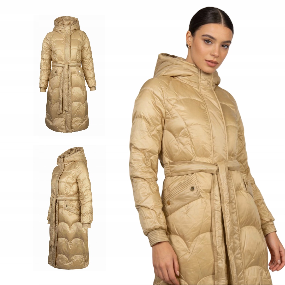 Dámská zimní bunda z přírodního peří dlouhá s kapucí Lugano XL