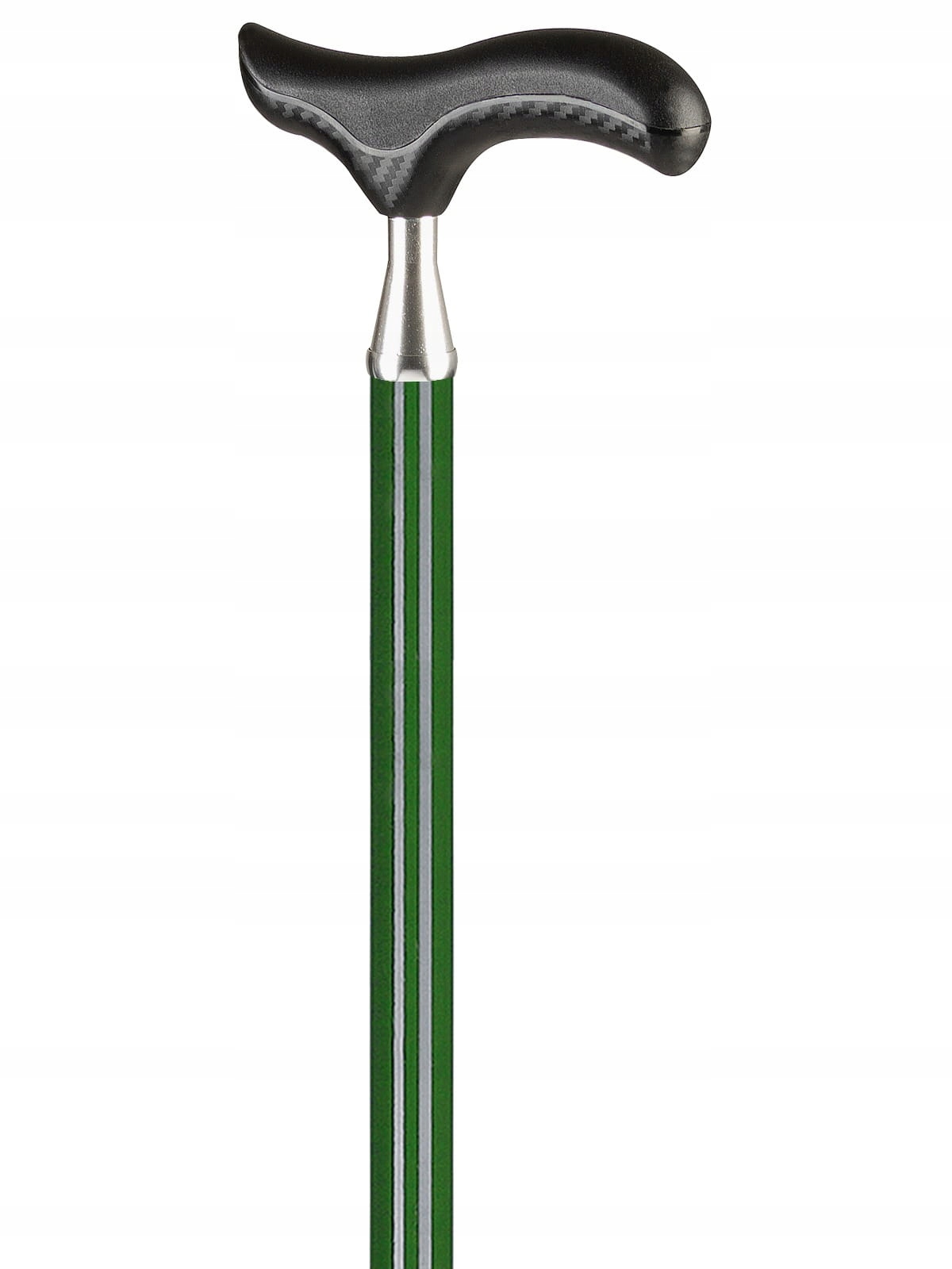 Laska metalowa Ossenberg z miękkim uchwytem Derby zielona