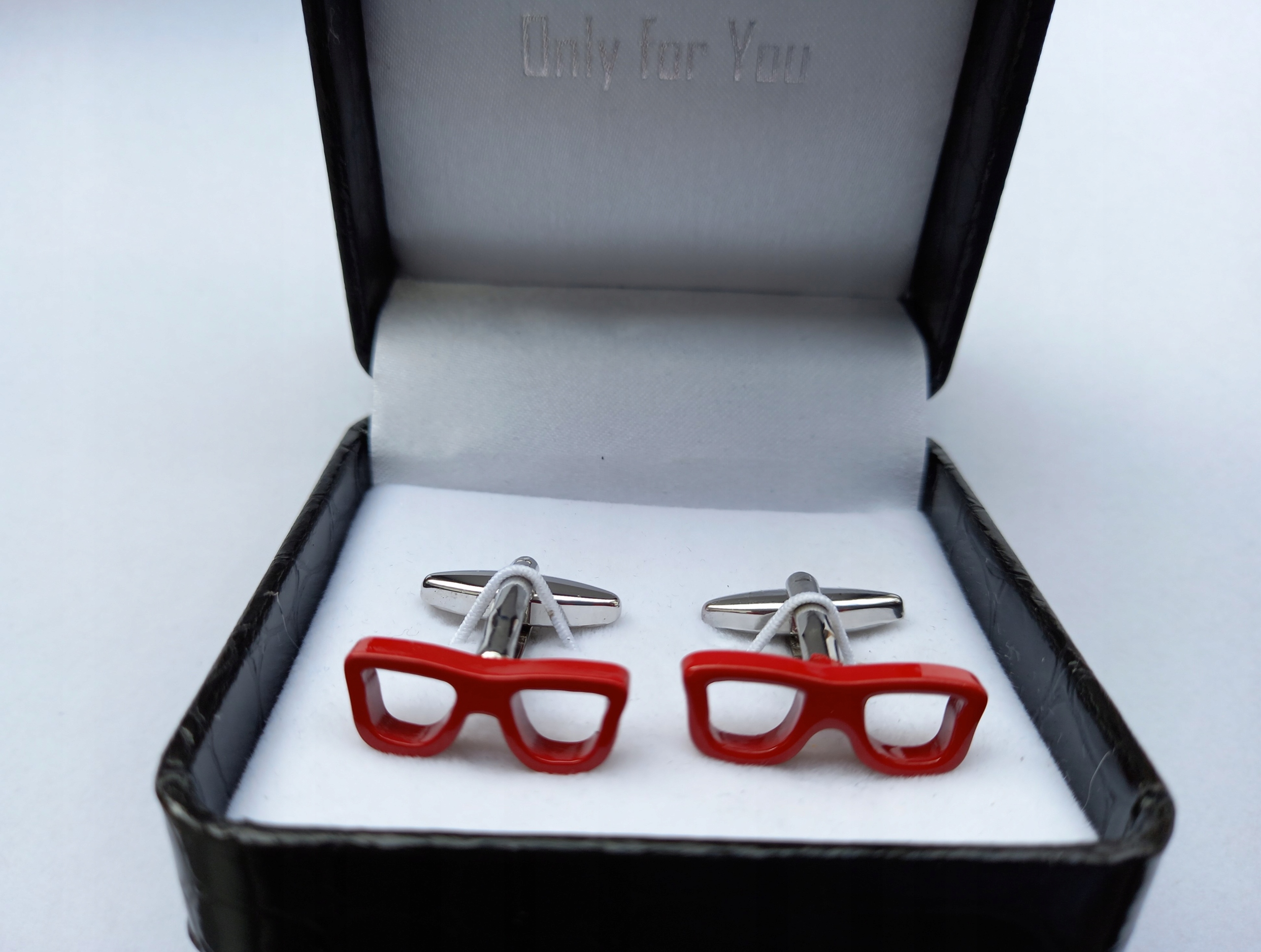 Manžetové knoflíčky Červené brýle Jurka Owsiaka