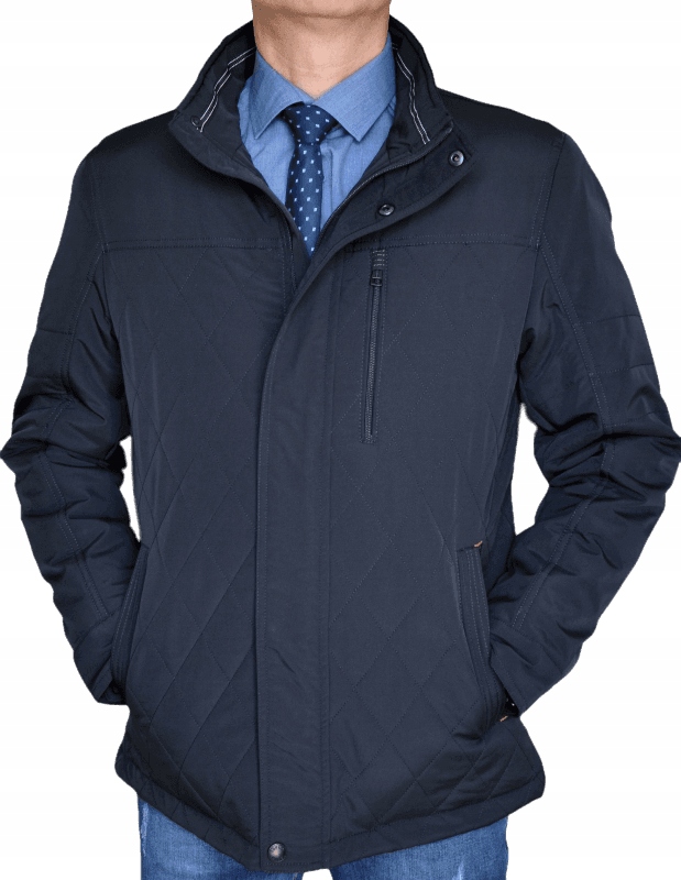 Pánská jarní přechodná podzimní prošívaná bunda Grafit