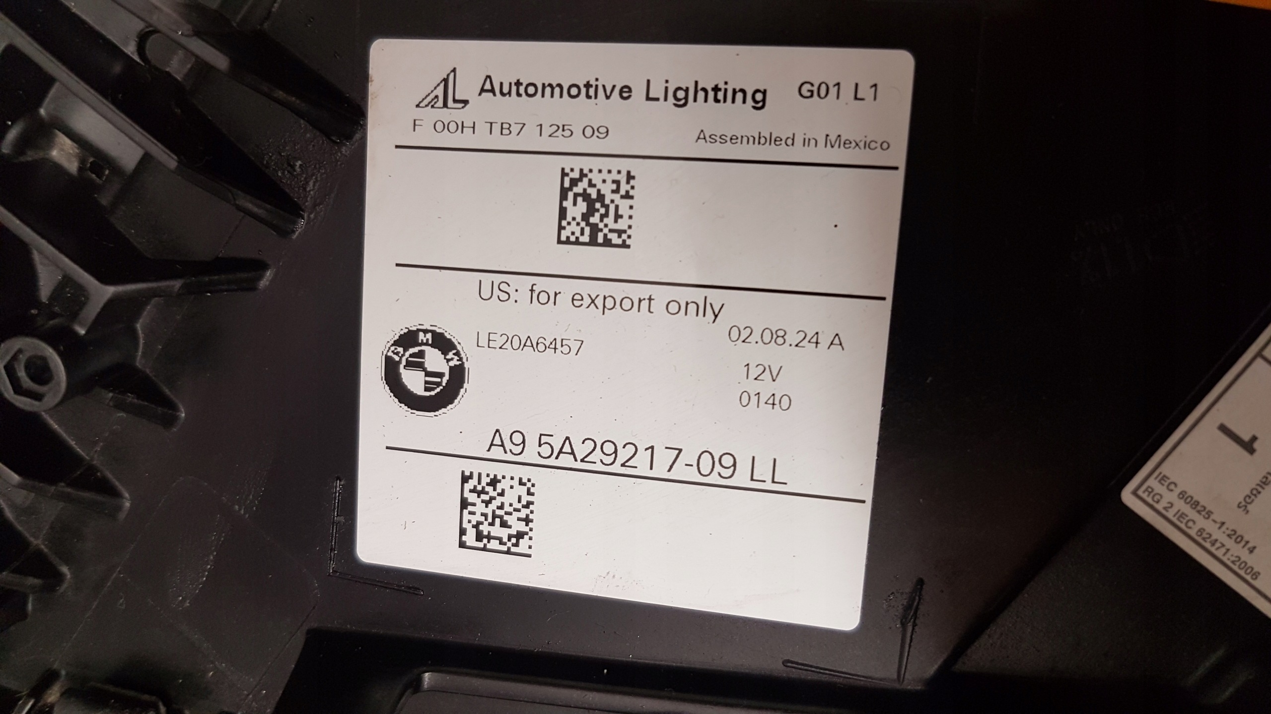 light front left BMW X3 G01 X4 G02 LCI LASER 5A29217