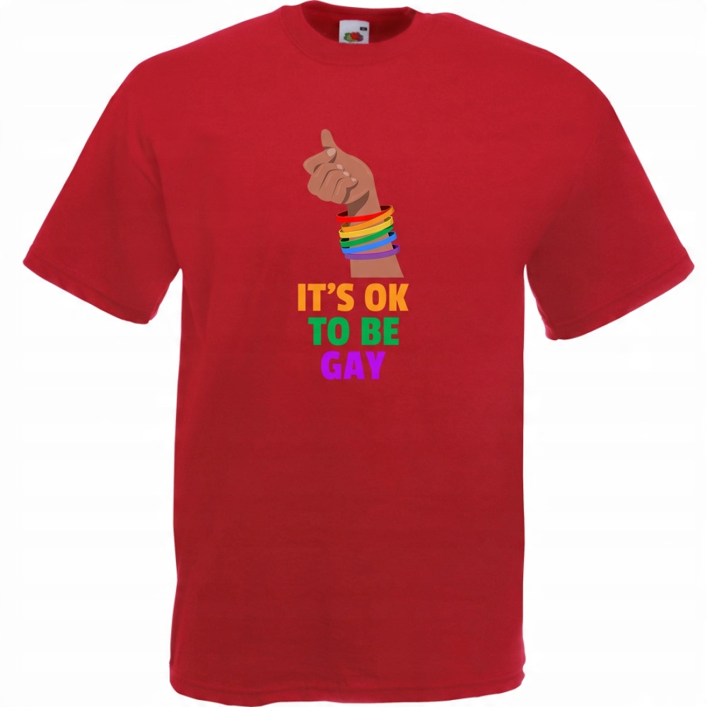 

Koszulka its ok to be gay Lgbt M ceglana czerwona