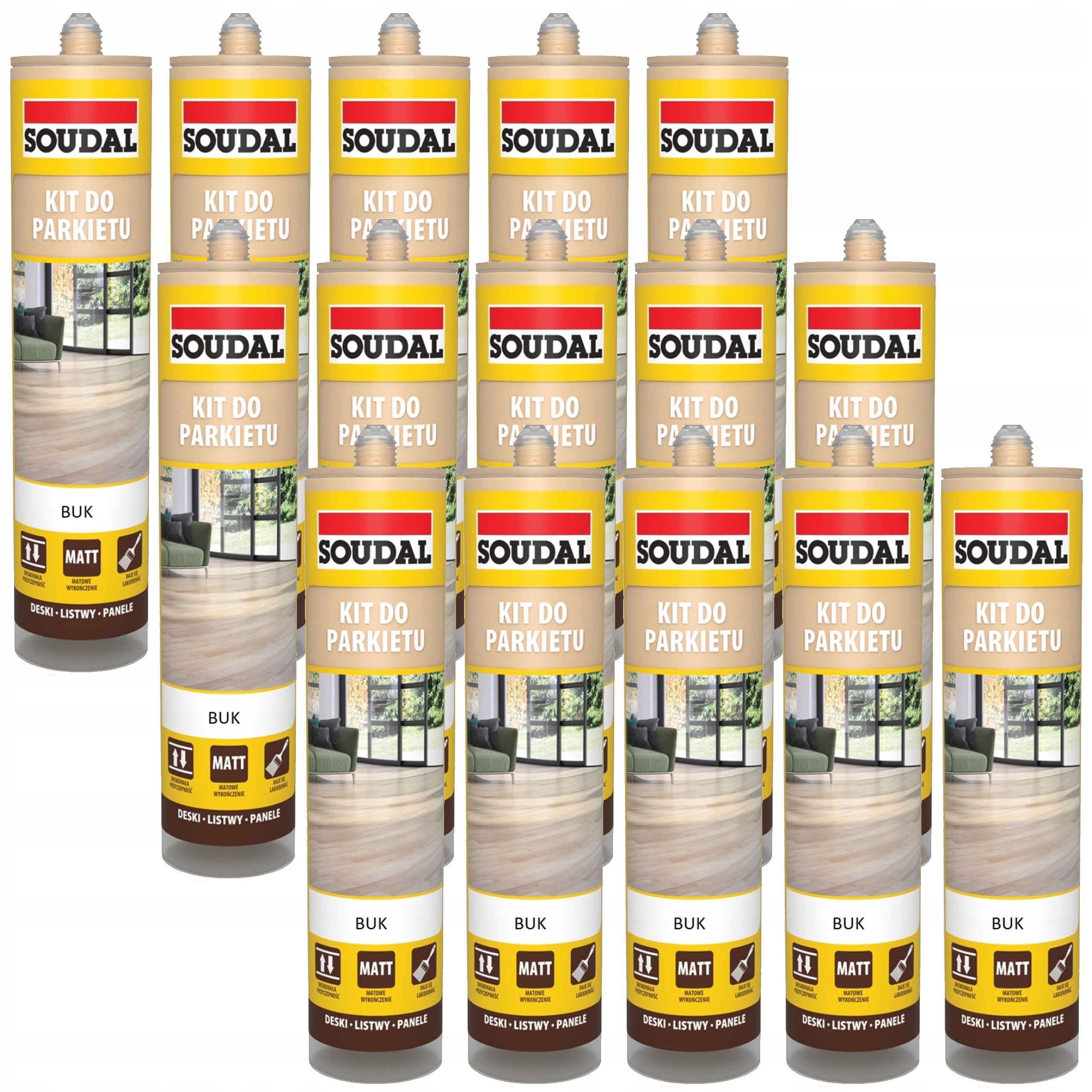 15ks Soudal tmel na parkety Buk 280 ml tesniaci prostriedok