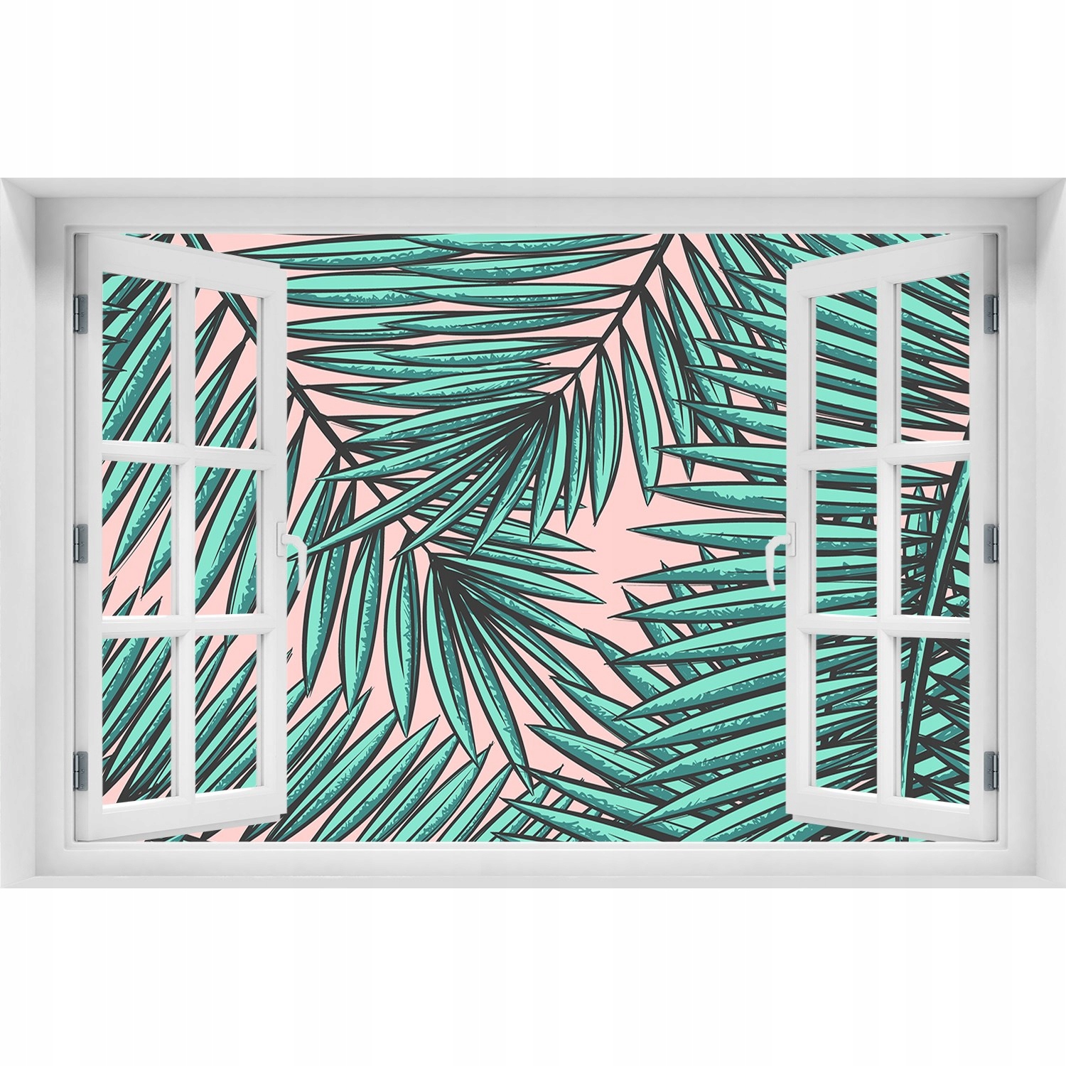 

Naklejka 3D Okno na ścianę Liście palmy 120x80