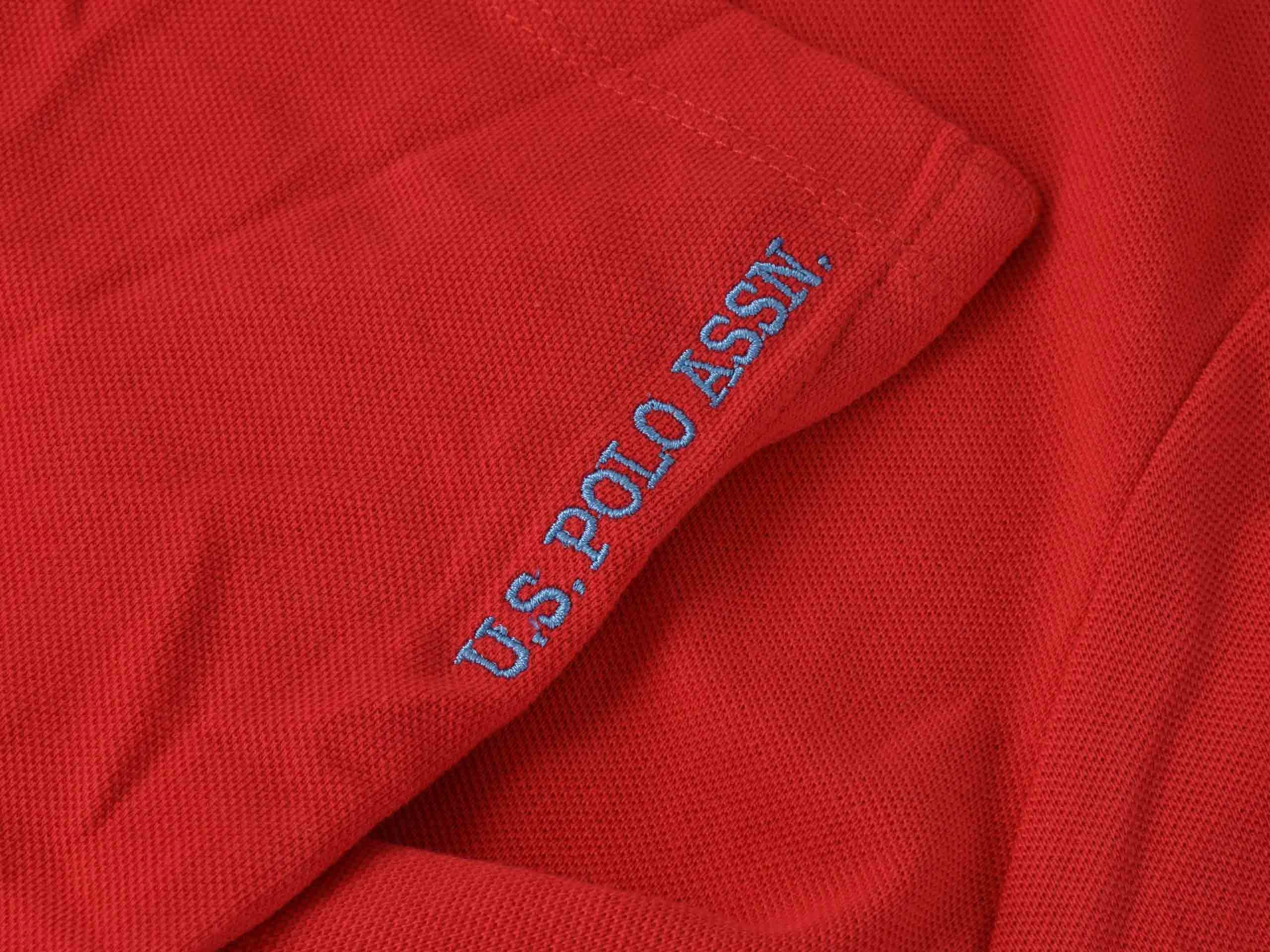 U.S. POLO ASSN. - MĘSKA KOSZULKA POLO SPEC 197 66271 41029 352 polówka Kolor czerwony
