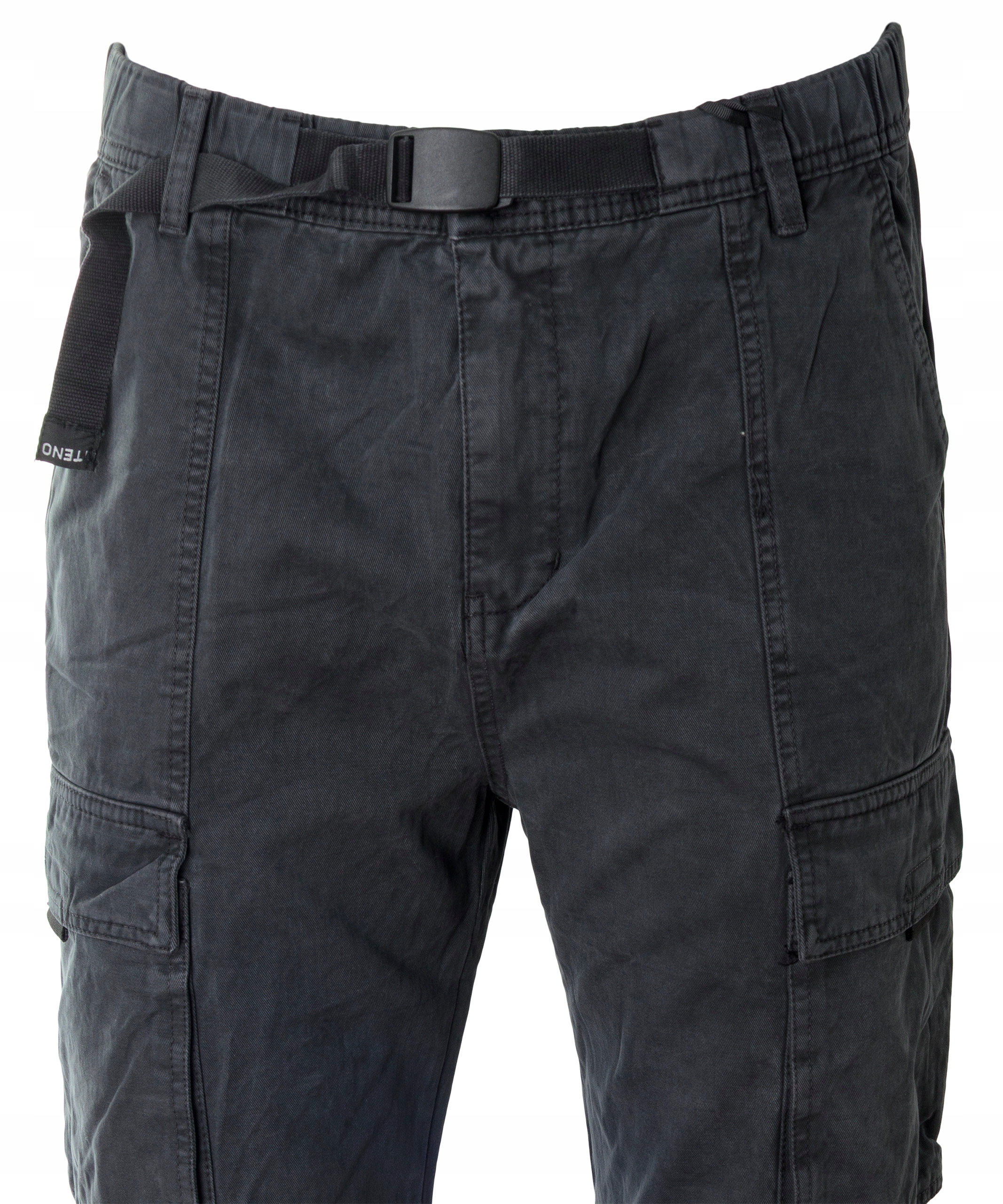 Pánské kalhoty Kapsáče Látkové Bavlněné šedé na gumičce Jednoduché vel 32