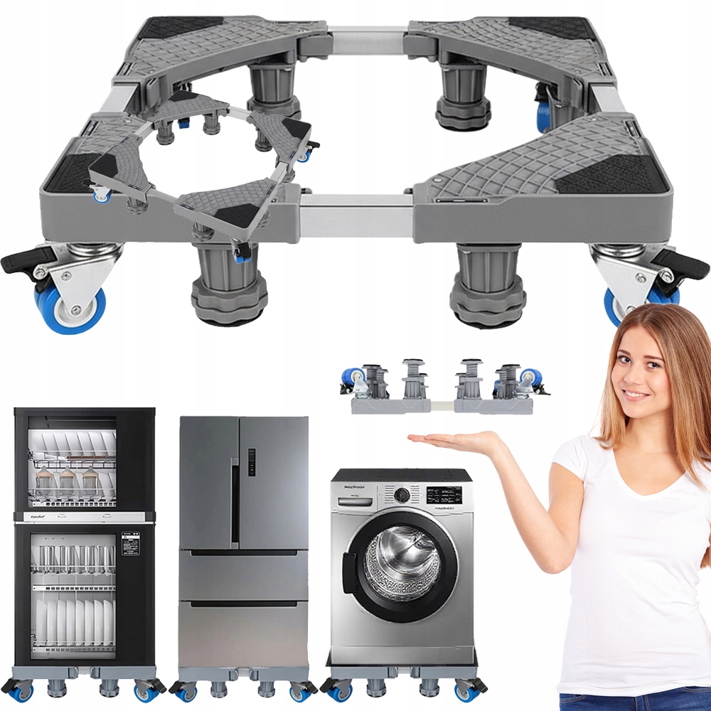 Podstawka Ruchoma Uniwersalna Do Pralki Suszarki Lodówki Nośność 250KG