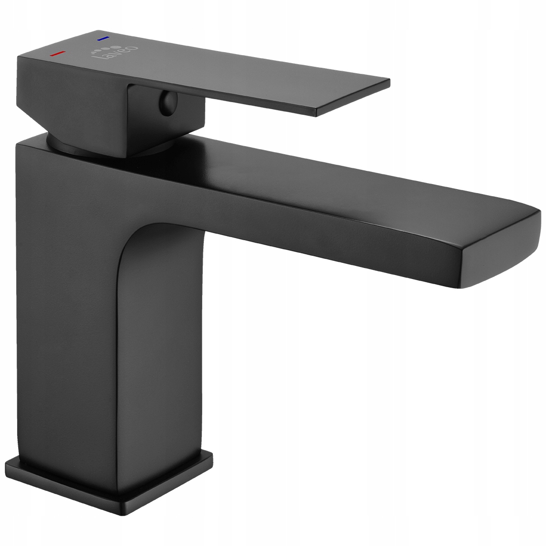 Umývadlová Batéria Hranatá Čierna S Výpustou