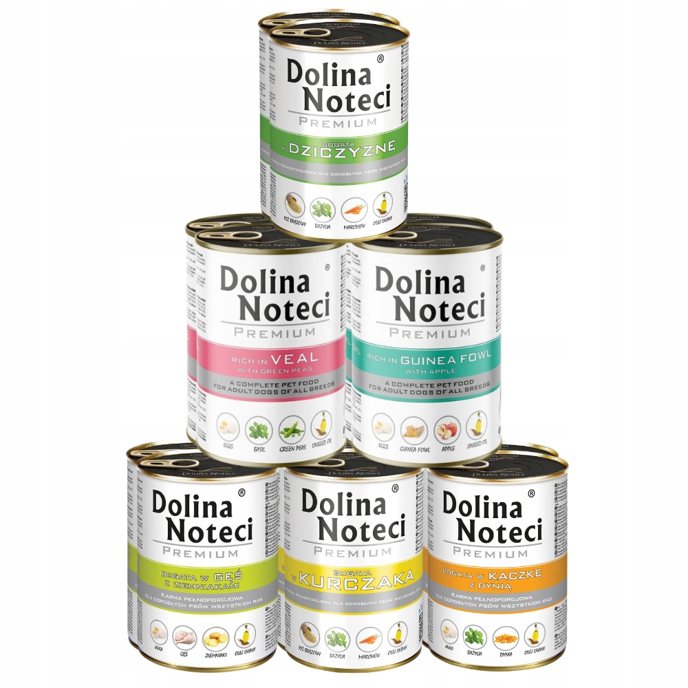 Levně Dolina Noteci Premium Mix chutí vlhké krmivo pro psy 12x400 g