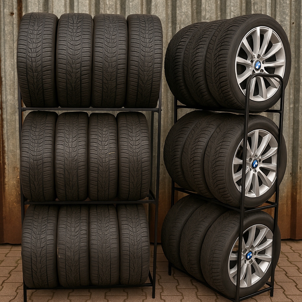 STOJAK REGAŁ PÓŁKA NA KOŁA OPONY NA 12 KÓŁ METALOWY