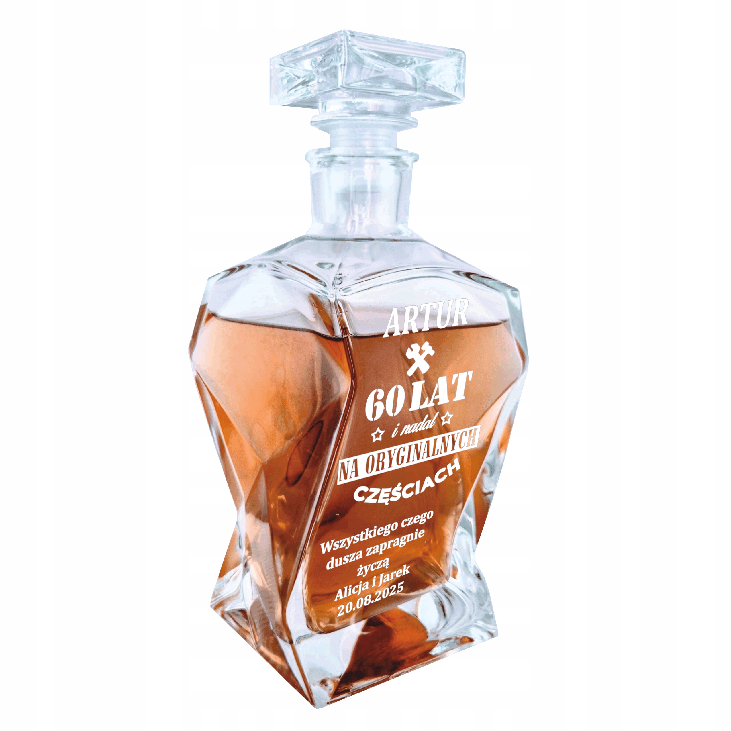 Dárek Dárková upomínka pro něj Karafa s gravírováním k narozeninám 18 20 30 40 50