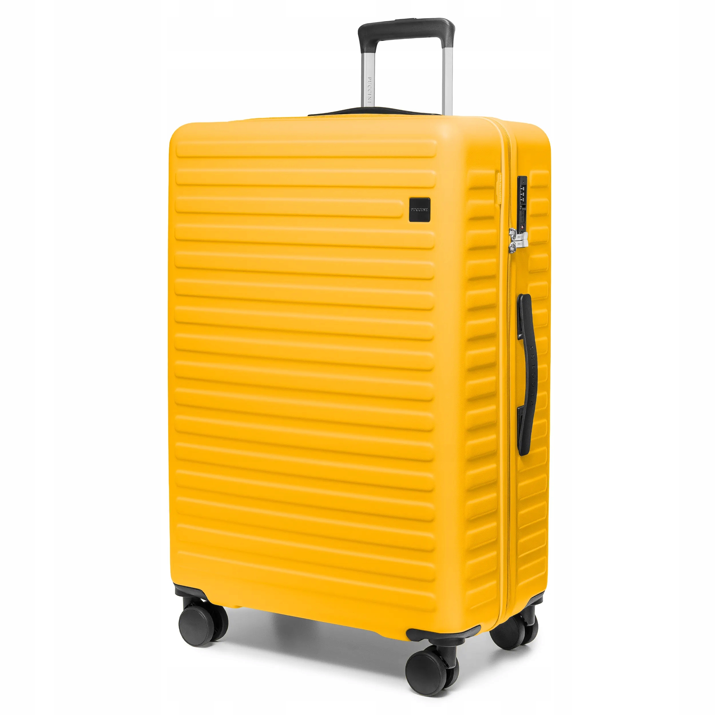 Puccini Walizka Duża Podróżna Na Kółkach Poliwęglan Żółta PC035A-6D