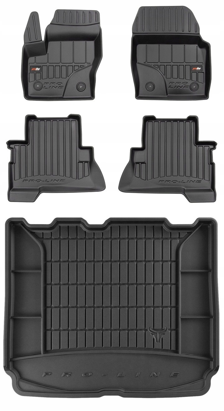 Set 3D Gumové rohože a rohože Ford Escape 3 2013-2019 bw