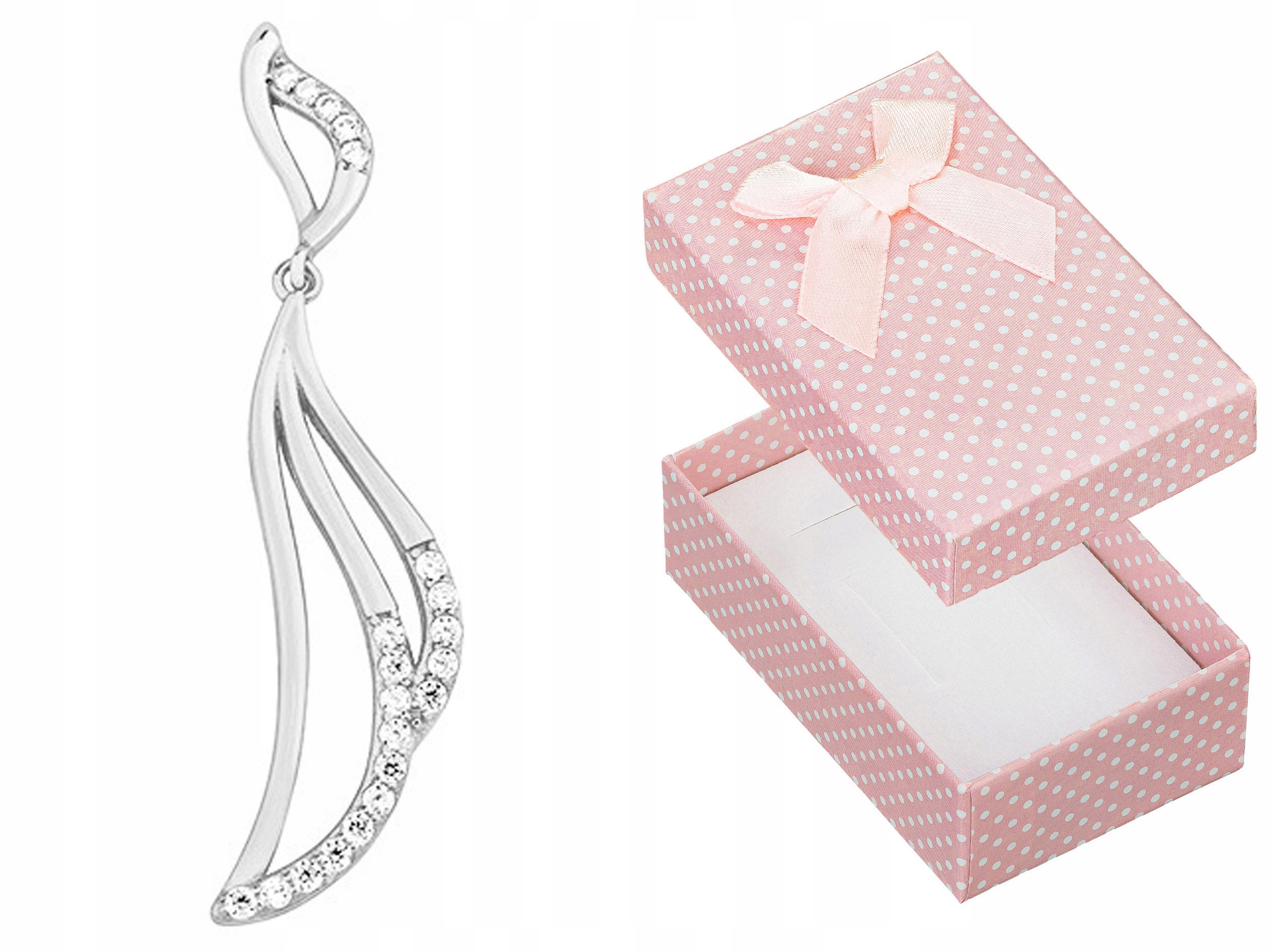 Velký stříbrný přívěsek se zirkony Elegantní rhodiovaný dámský přívěsek Stříbro