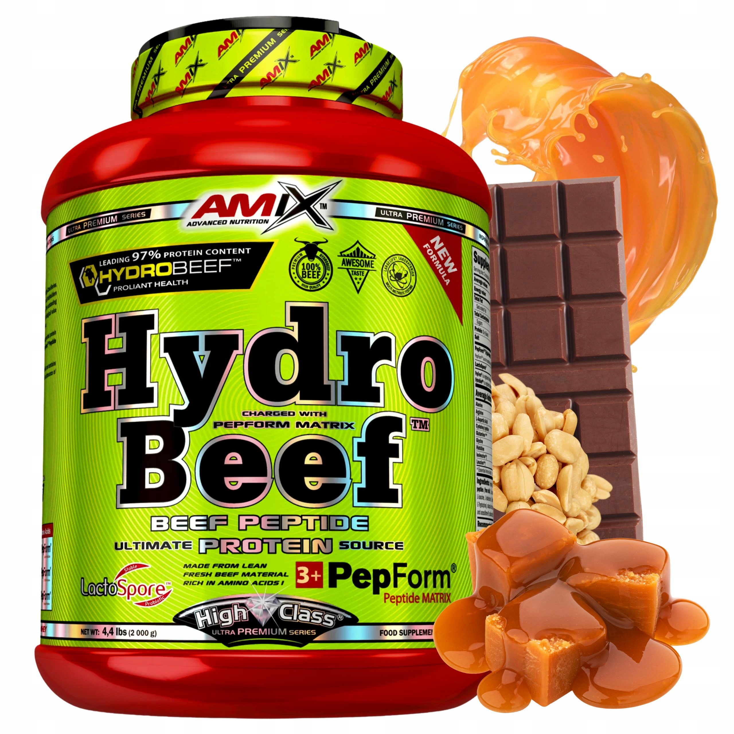 Hovězí protein Hydrolyzát Amix Hydro Beef Protein 2000 g Hovězí kolagen