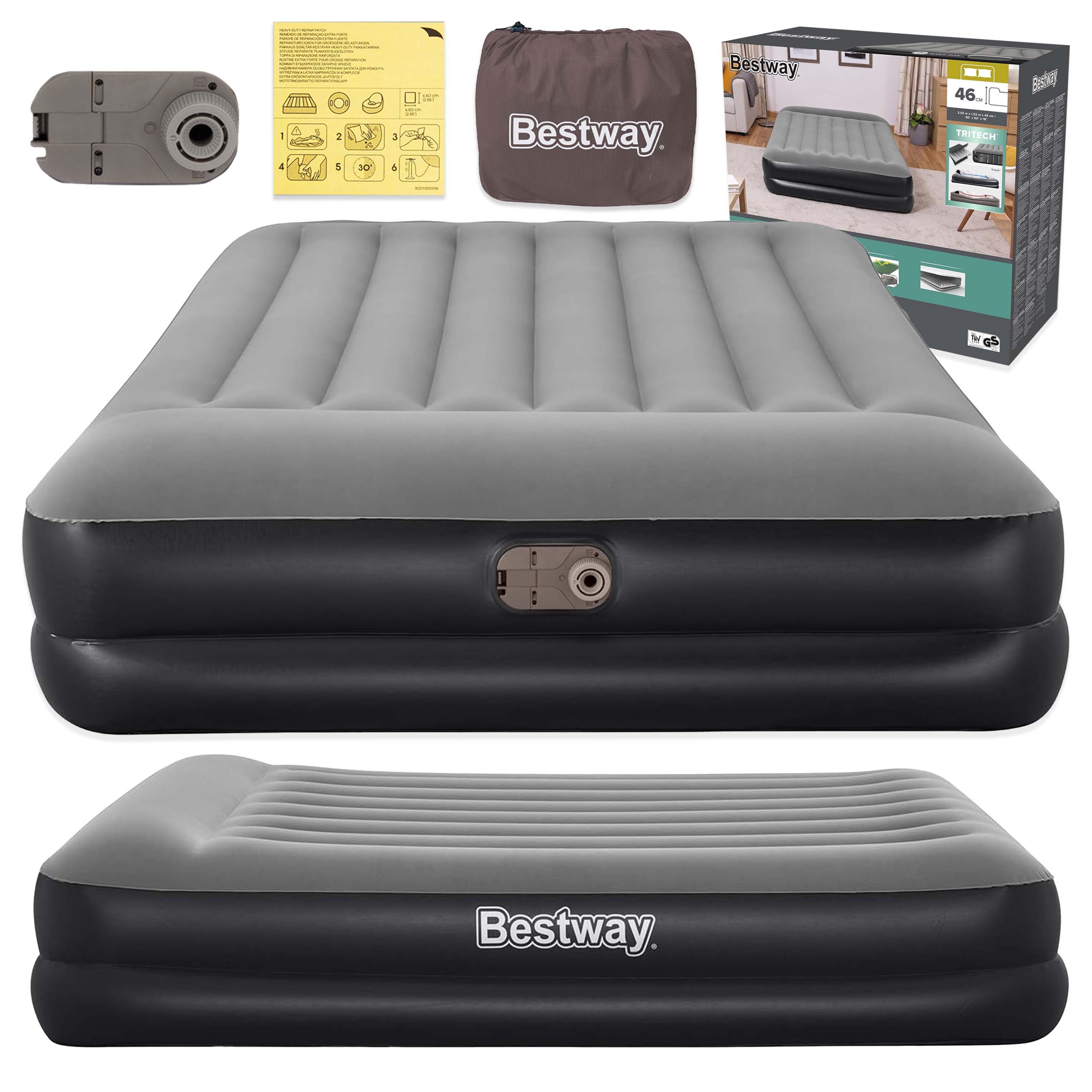 Matrace Nafukovací Postel 2 Os 203 x 152 x 46 CM Velurová Tritech Bestway 67403