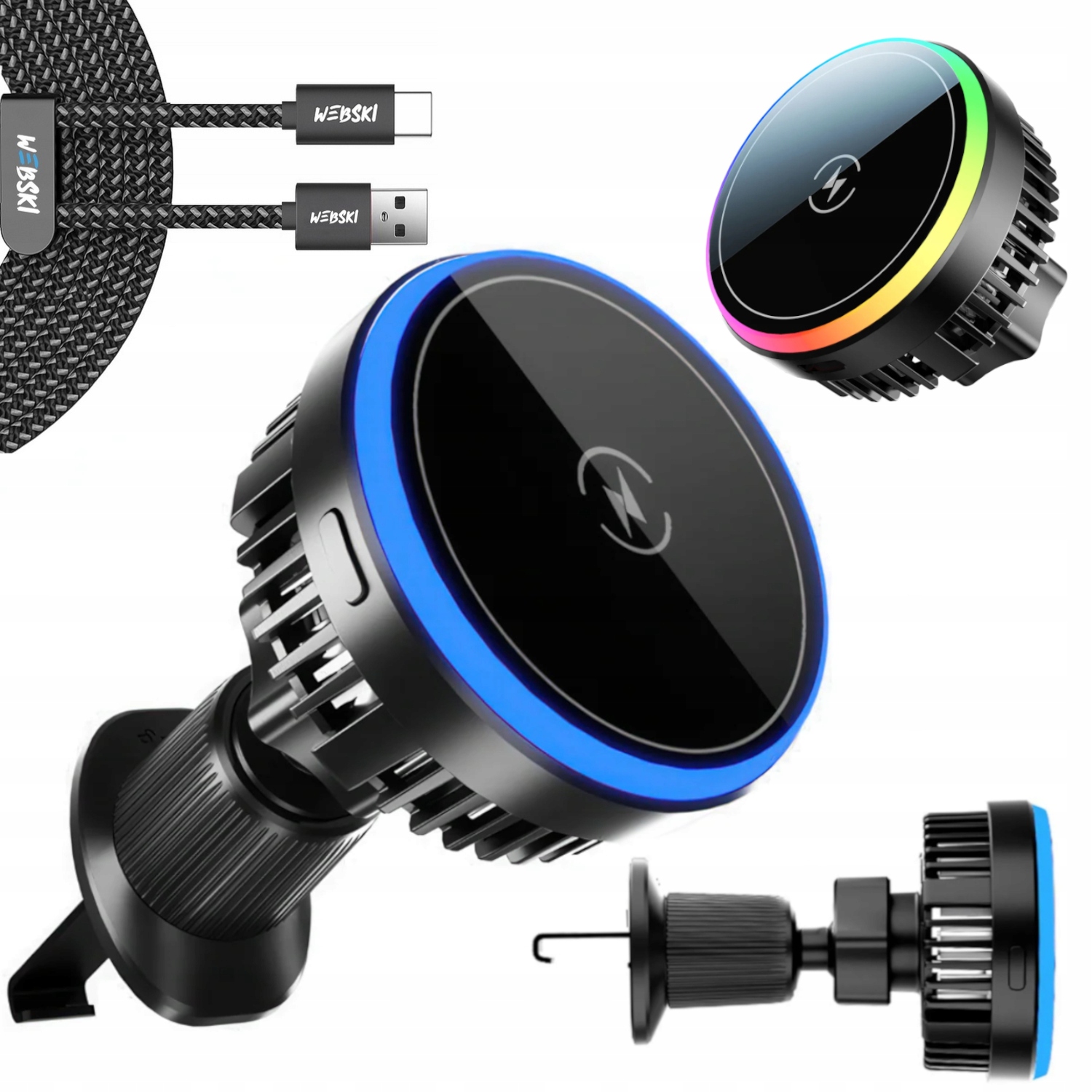 Držák Indukční Nabíječky MagSafe 15W Do Mřížky S Chlazením Kabel