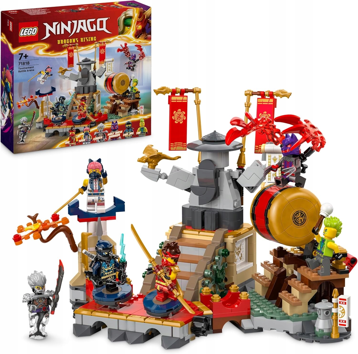 Lego Ninjago Turnajová aréna, Hračka pro děti od 7 let na sestavení se 6 figurkami