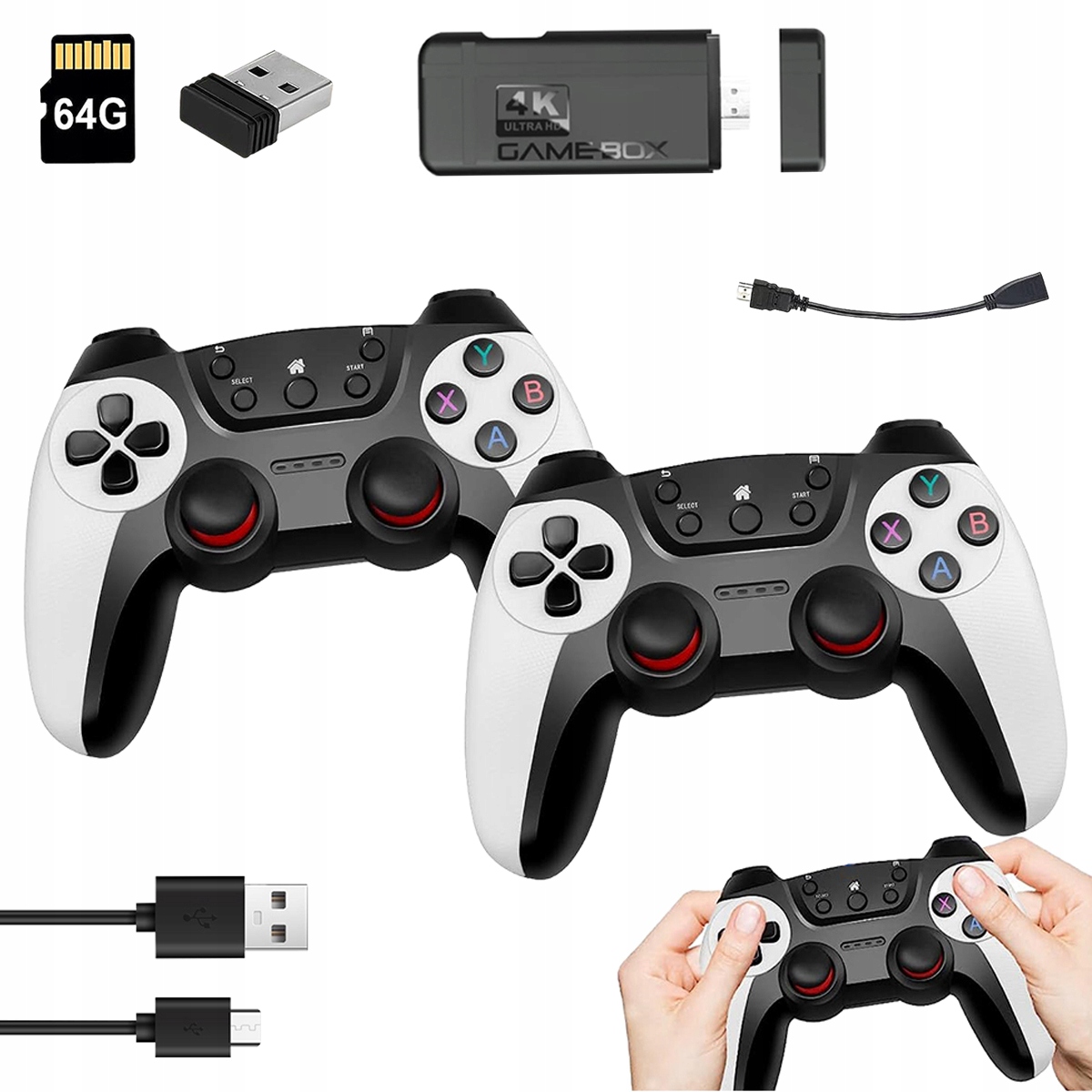 Konsola Retro Do Telewizora 2 Pady 2.4G 30000 Gier Wgranych