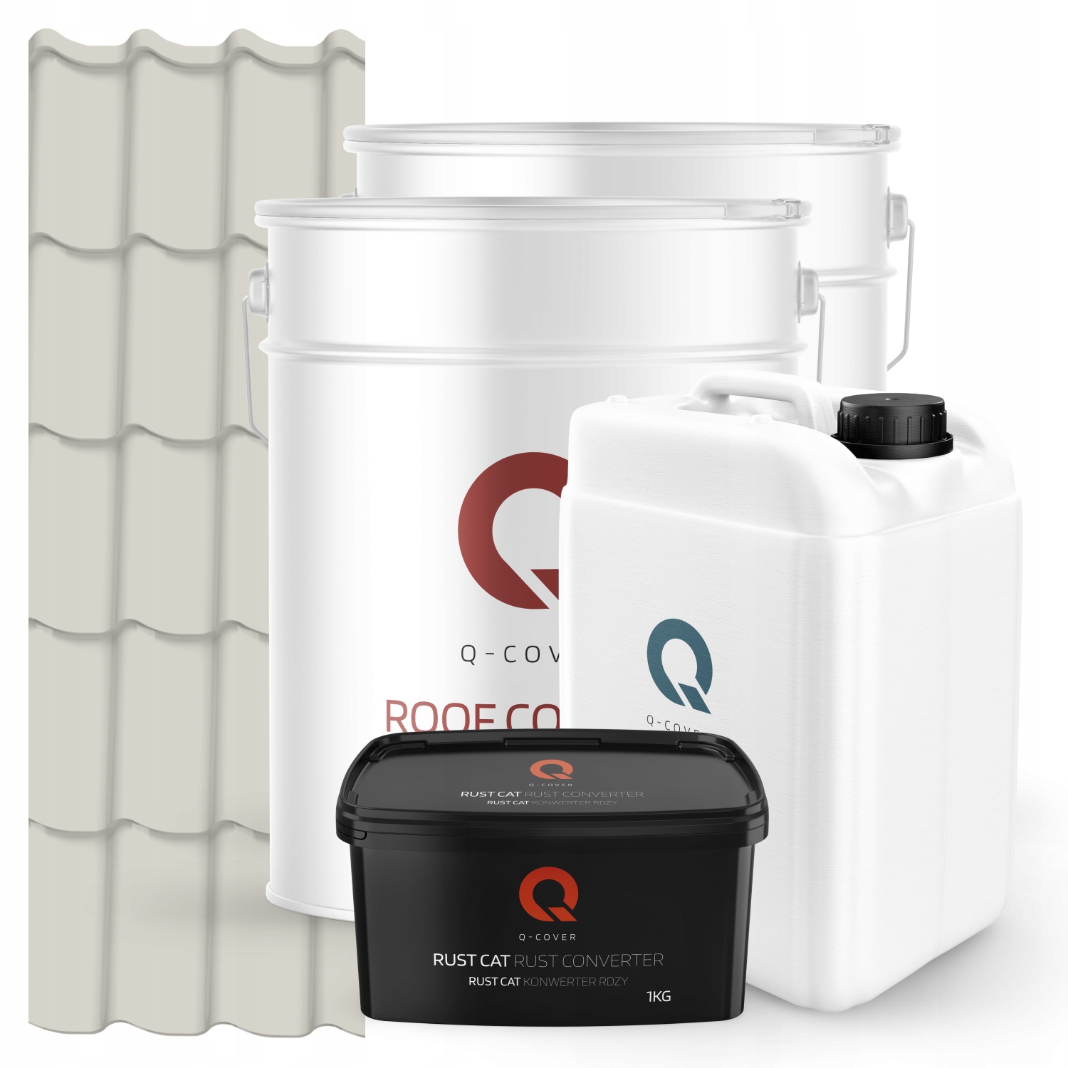 Farba Na Kovovú Strechu Set Biela Šedá Ral 9002 74 m2 Lesk