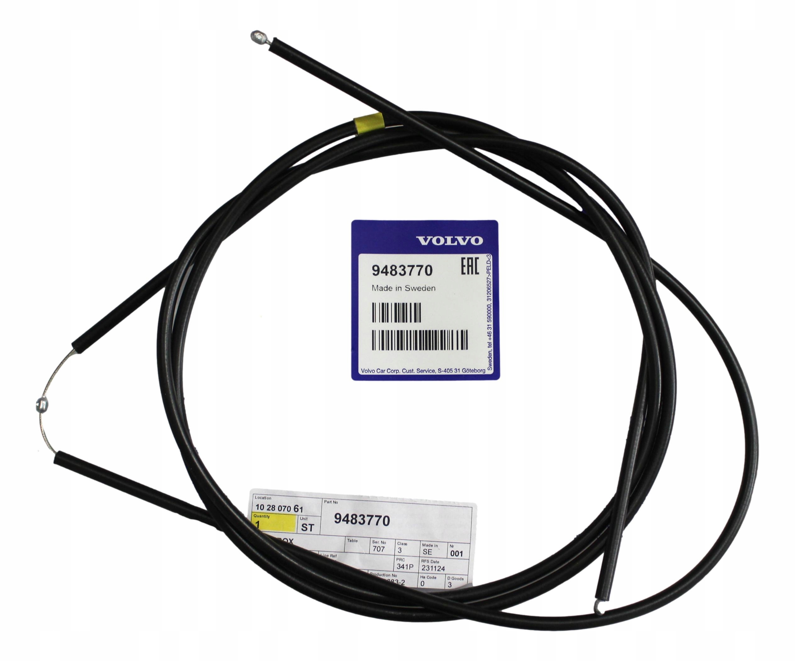 Volvo S80 sada lanek pro otevření krytu motoru kapoty Oe