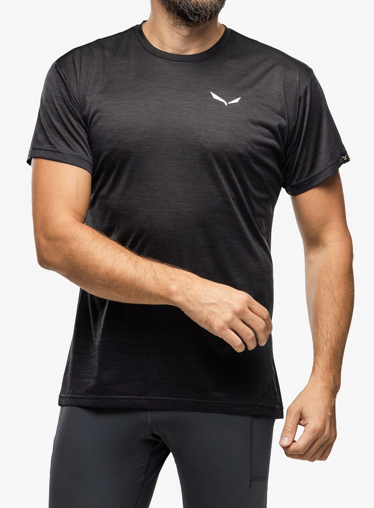 Pánské tričko Salewa Puez Melange Dry S/s Tee černá barva M