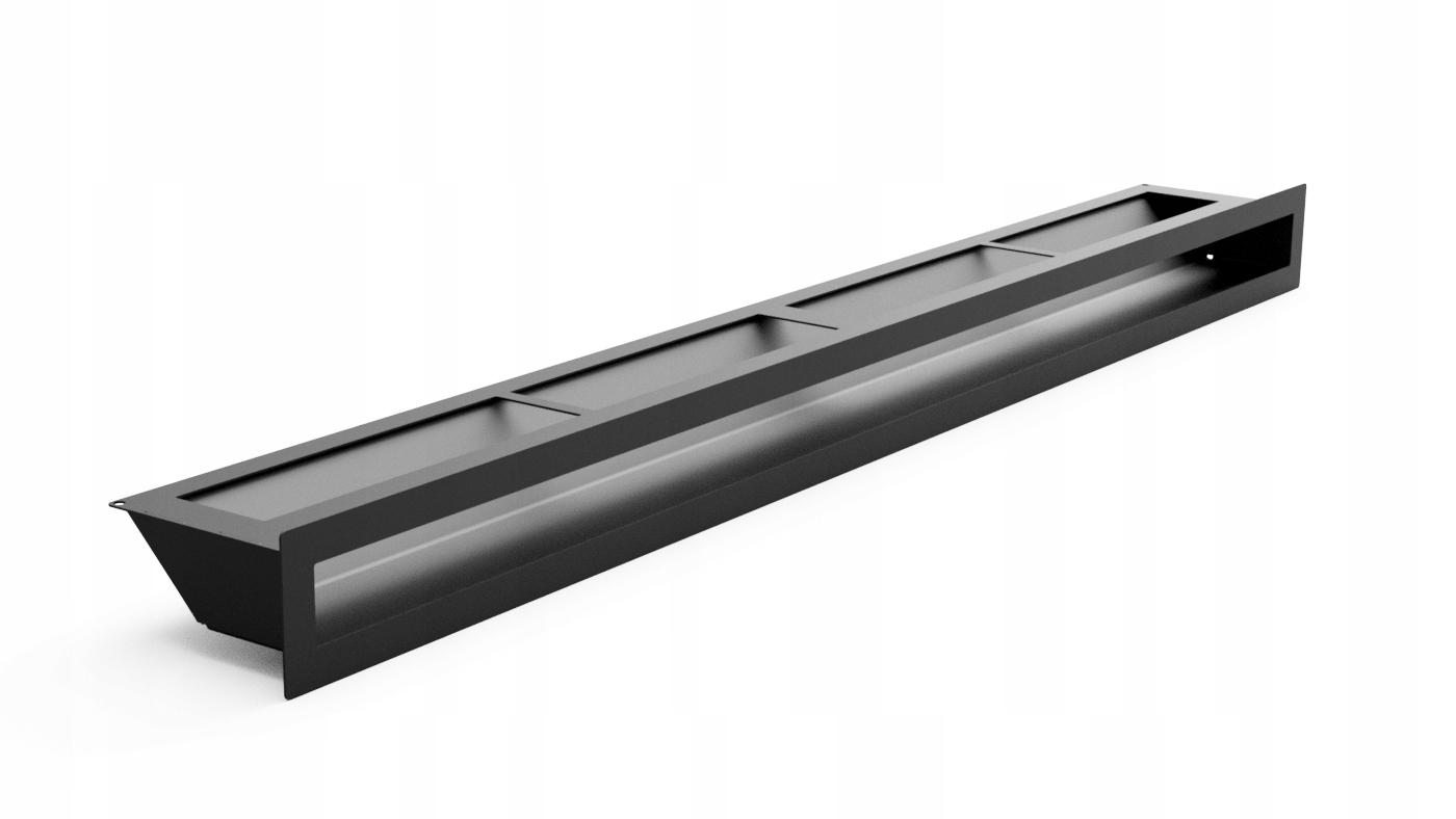 Ventilační krbová mřížka Modern Luft Černá 60x800 mm 6x80 cm Loft