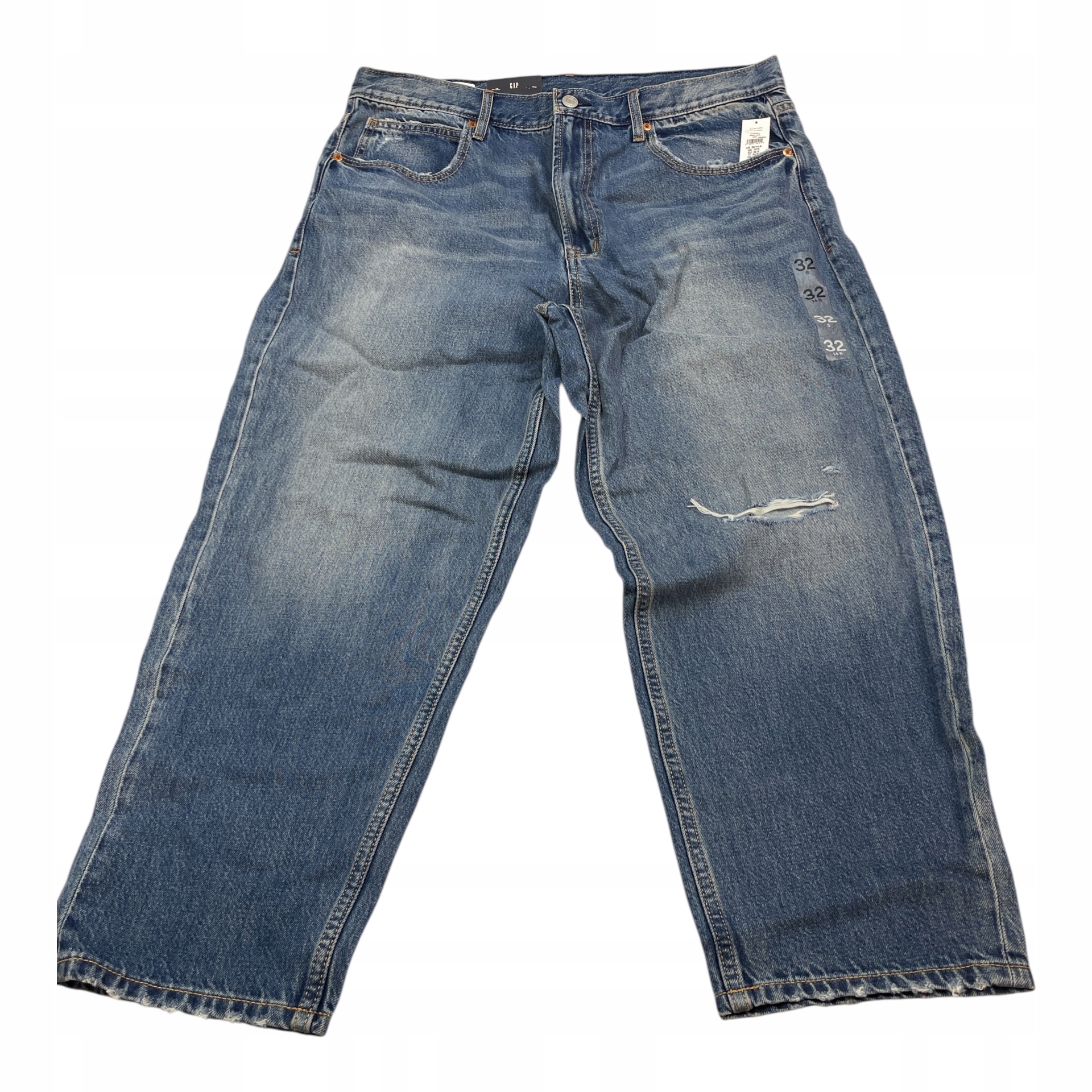 Pánské džíny Gap, velikost 46 Eu – volný střih, oděrky, klasický denim