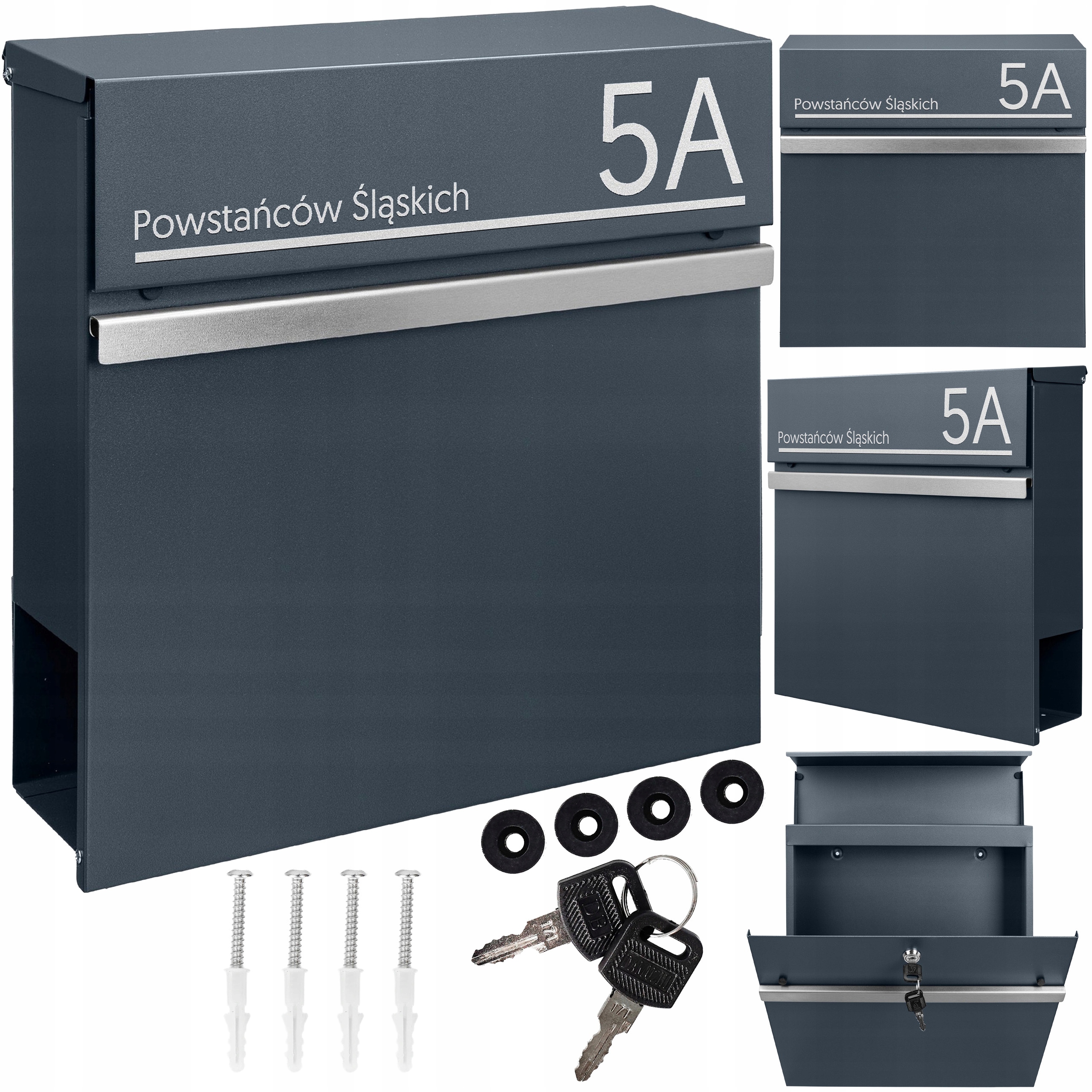 Antracitová Poštovní Schránka Exlusive Vzor 5