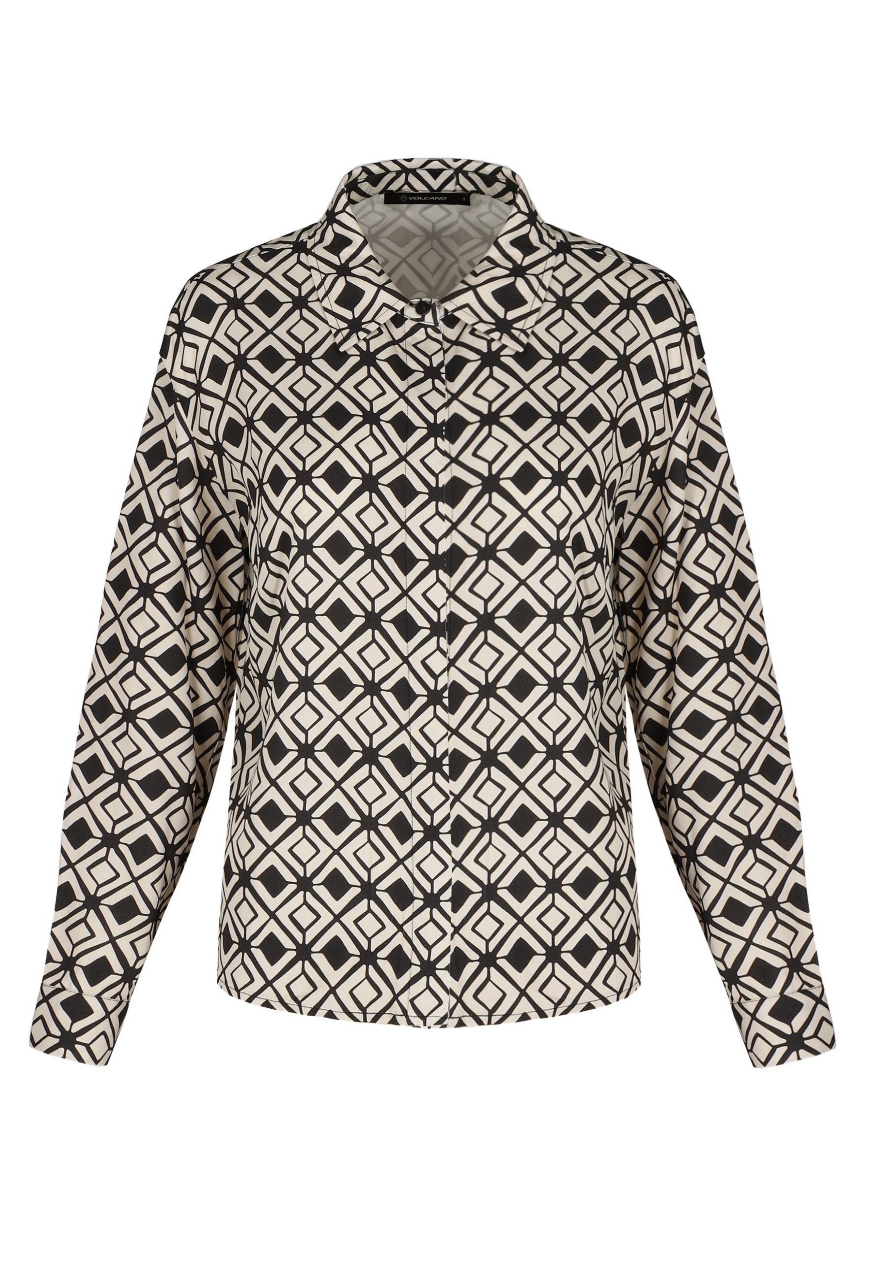 Viskózová košile s retro vzorem Volcano K-polika 4XL