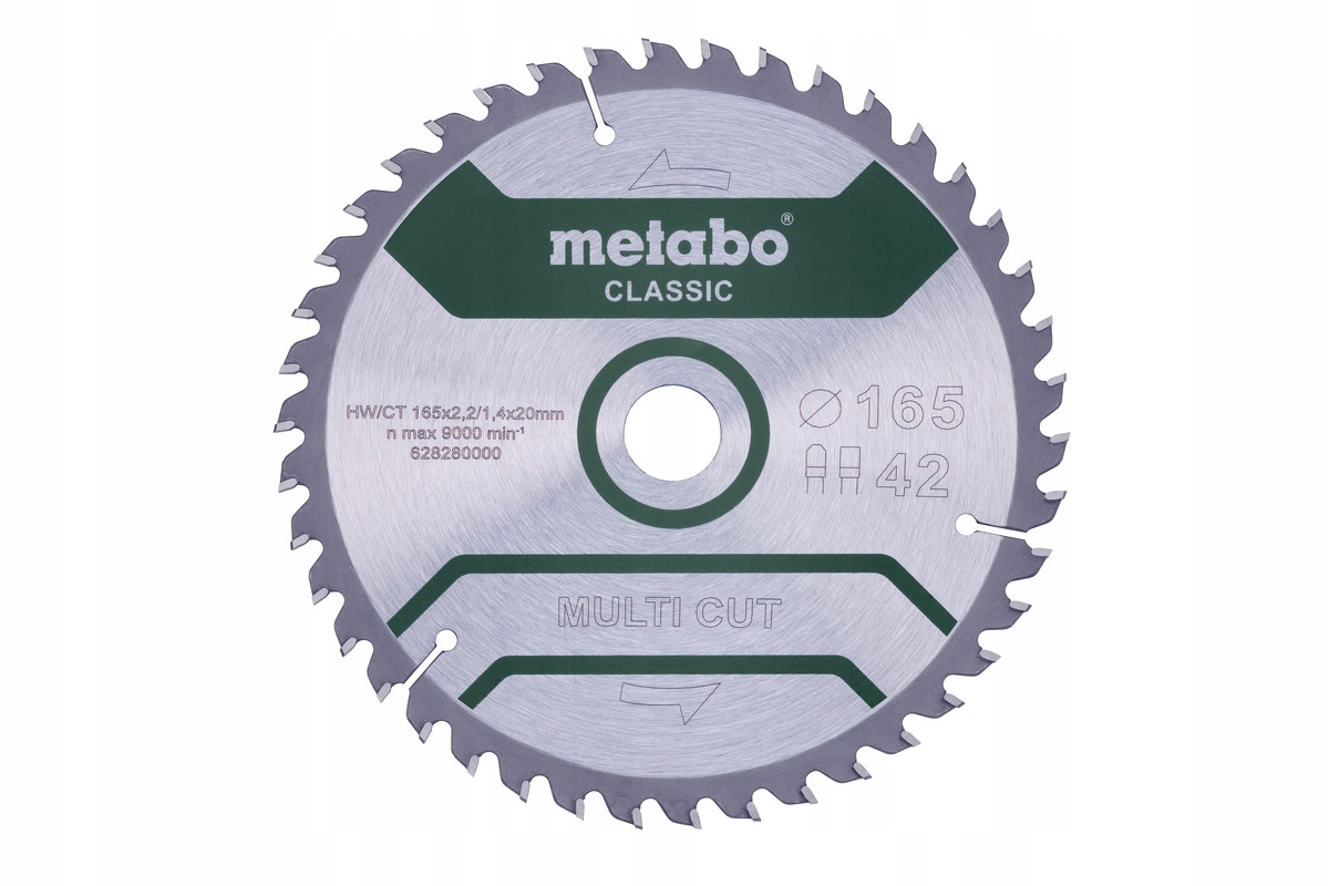 Metabo Piła Tarczowa Multi Cut 165x20 Z42 Fz/tz 5° 628280000 Laminat