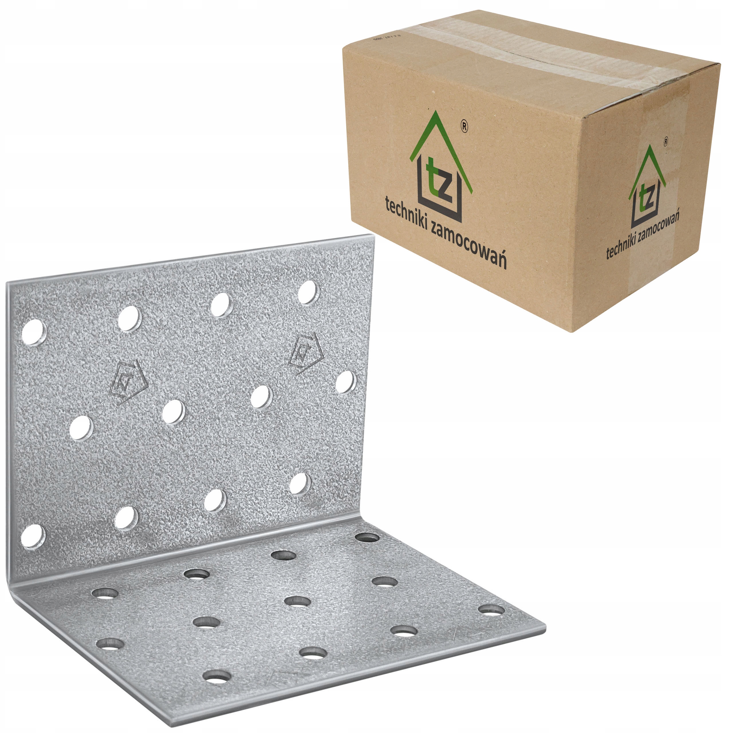 Perforované ocelové úhelníky 60x60x80 x 2 mm 50 ks montážních prvků KM5