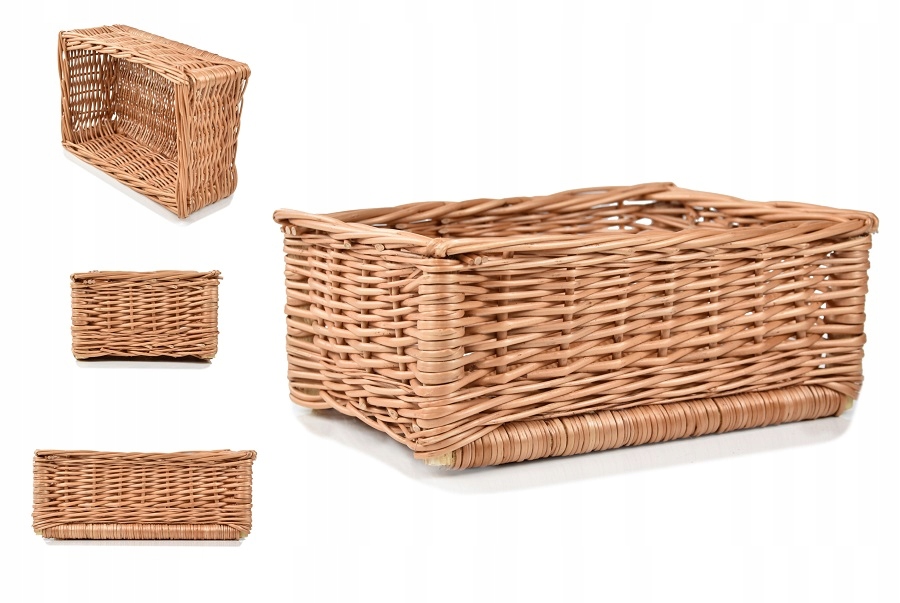 

Pojemnik z wikliny Skrzynka regałowa Pudełko Kosz