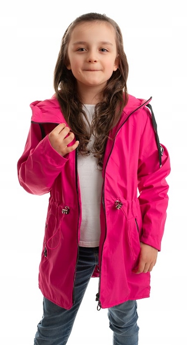 KURTKA WIOSENNA dziewczęca PARKA r.134 cm Długość do połowy uda