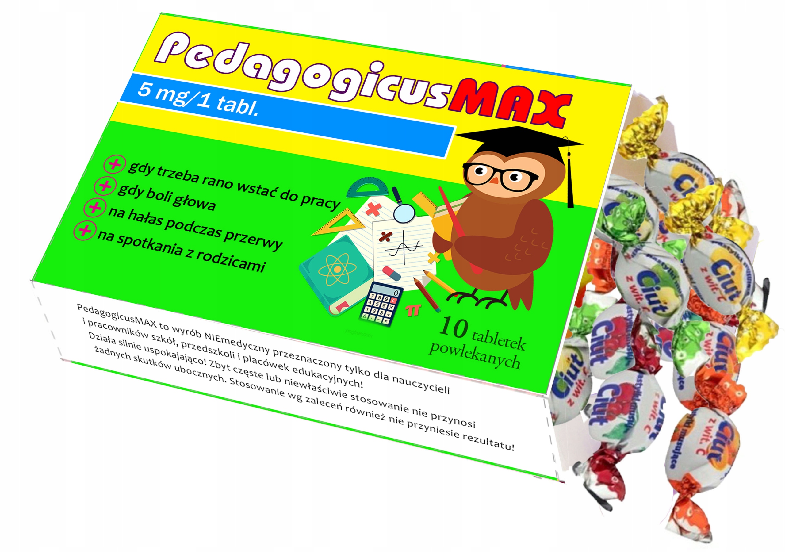 

Śmieszne tabletki Dzień Nauczyciela PedagogicusMAX