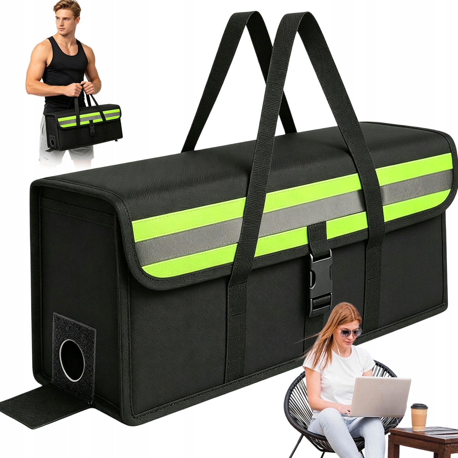 Torba Lipo Safe Na Akumulator E-bike 51X16X16 CM Ognioodporna Wodoodporna
