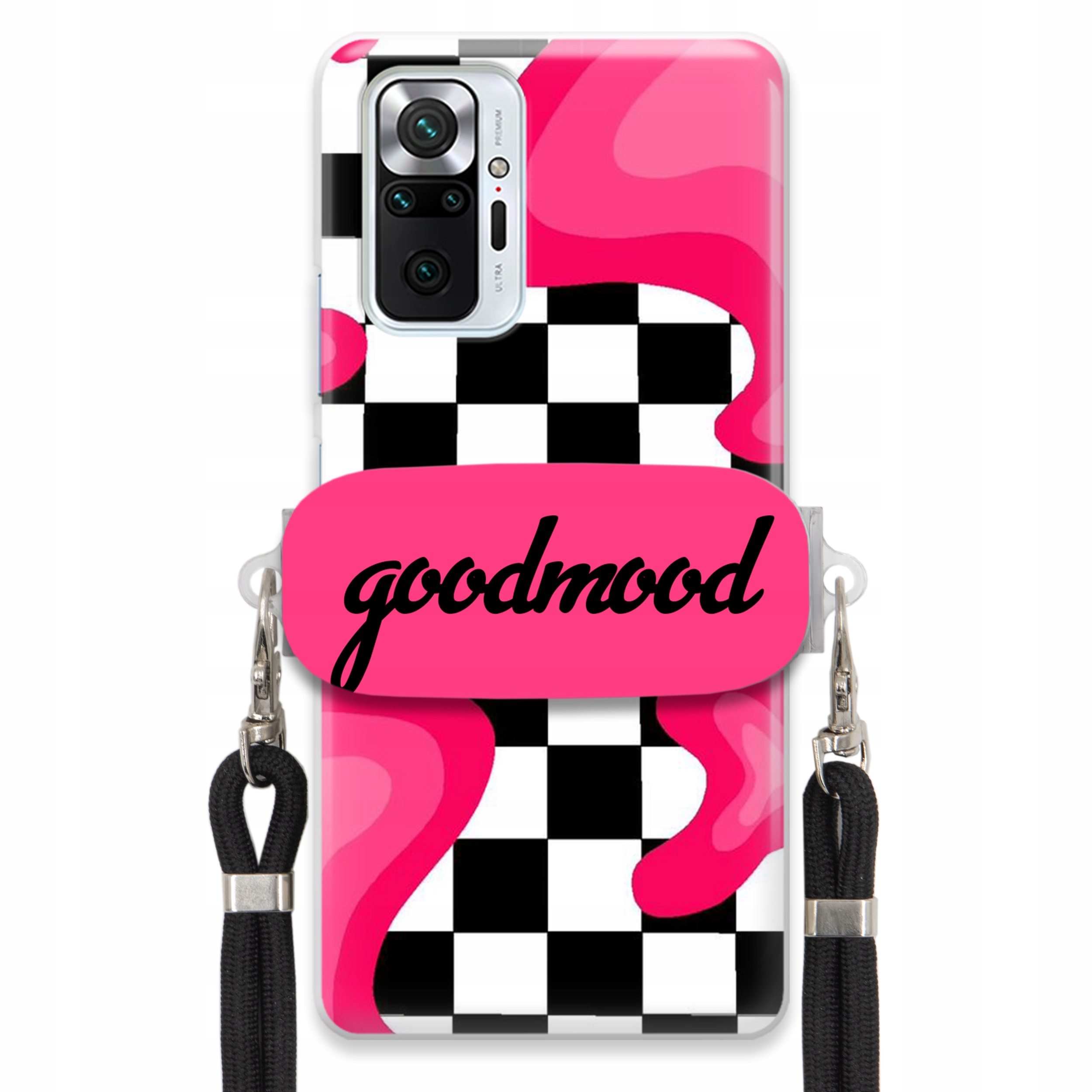 Pouzdro Pro Xiaomi Redmi Note 10 Pro Max Sada Case Držák Na Vodítko Černá Splash