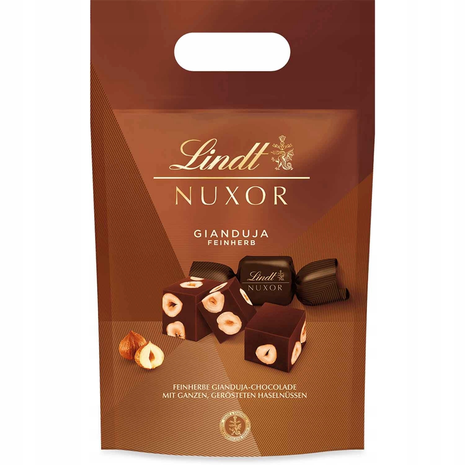 Lindt Nuxor Gianduja Feinherb praliny premium gorzka czekolada 700g